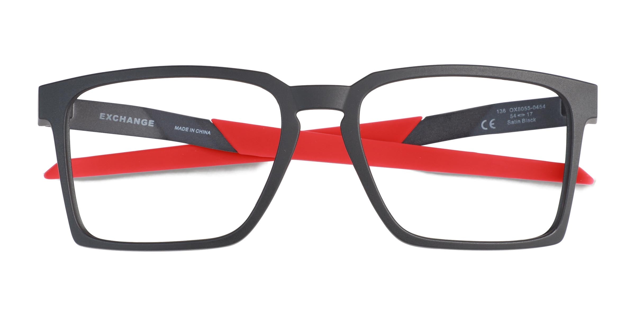 Oakley Exchange - Rectangle Satin Black Frame Glasses For Men