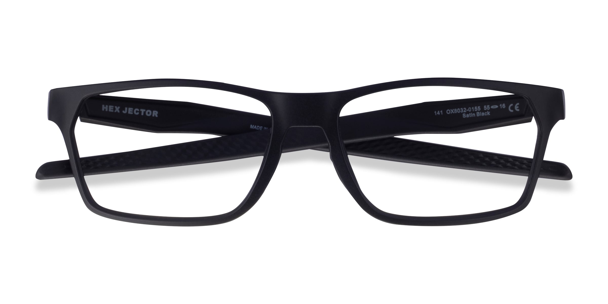 Oakley Hex Jector - Rectangle Satin Black Frame Glasses For Men