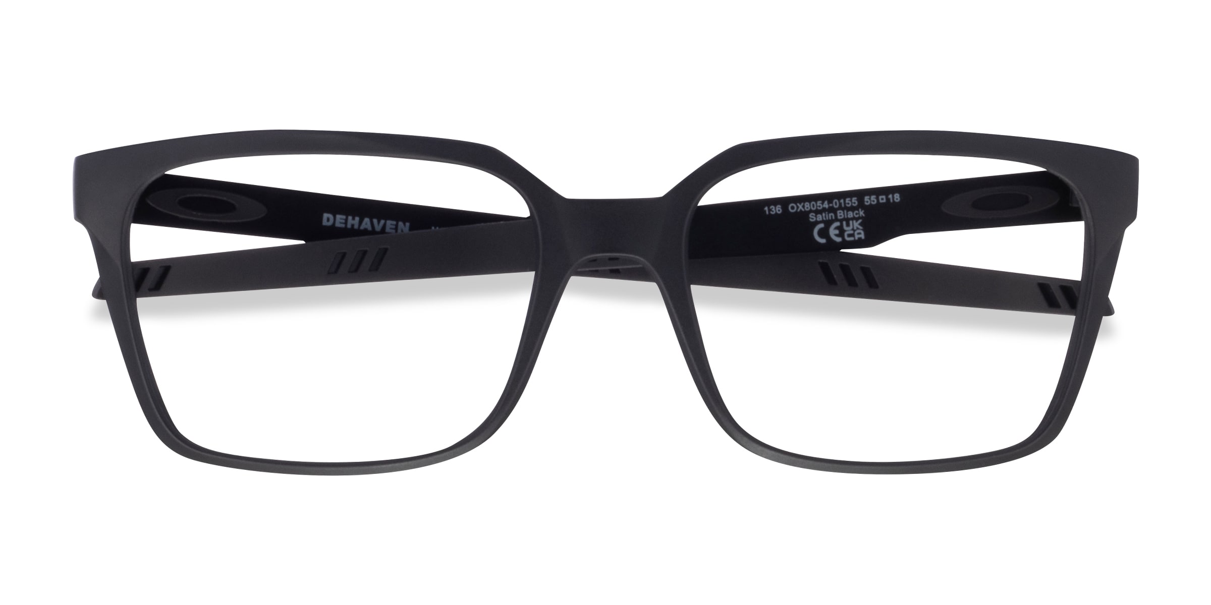Oakley Dehaven - Square Satin Black Frame Glasses For Men