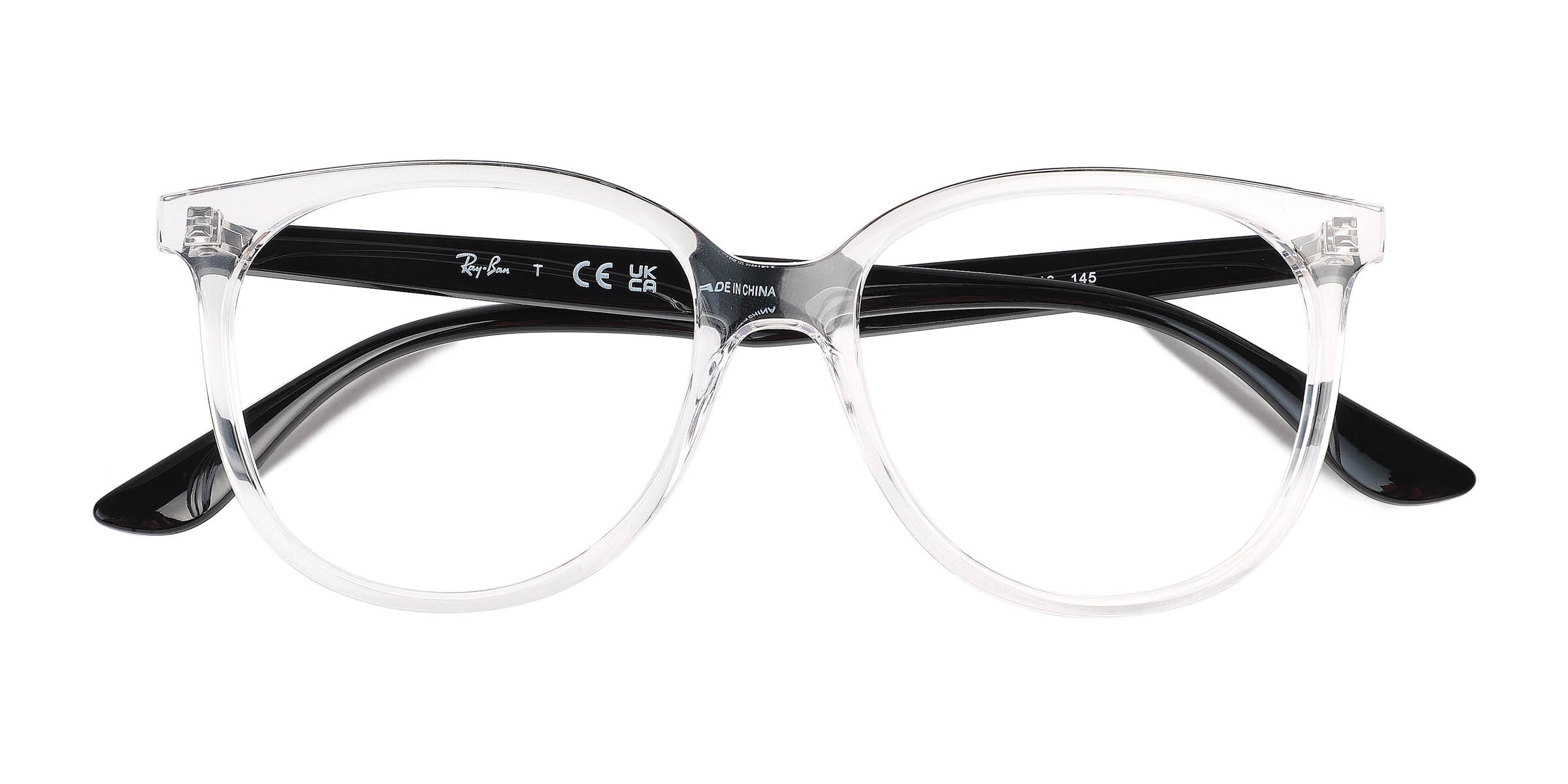 Ray-Ban RB4378V - Round Transparent Frame Eyeglasses