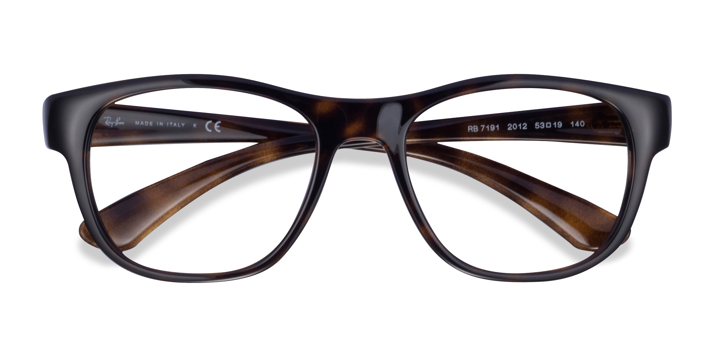 Ray-Ban RB7191 - Square Tortoise Frame Eyeglasses