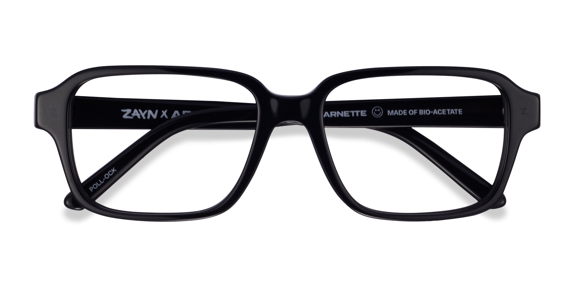 ARNETTE AN7211 POLL-OCK - Rectangle Black Frame Eyeglasses