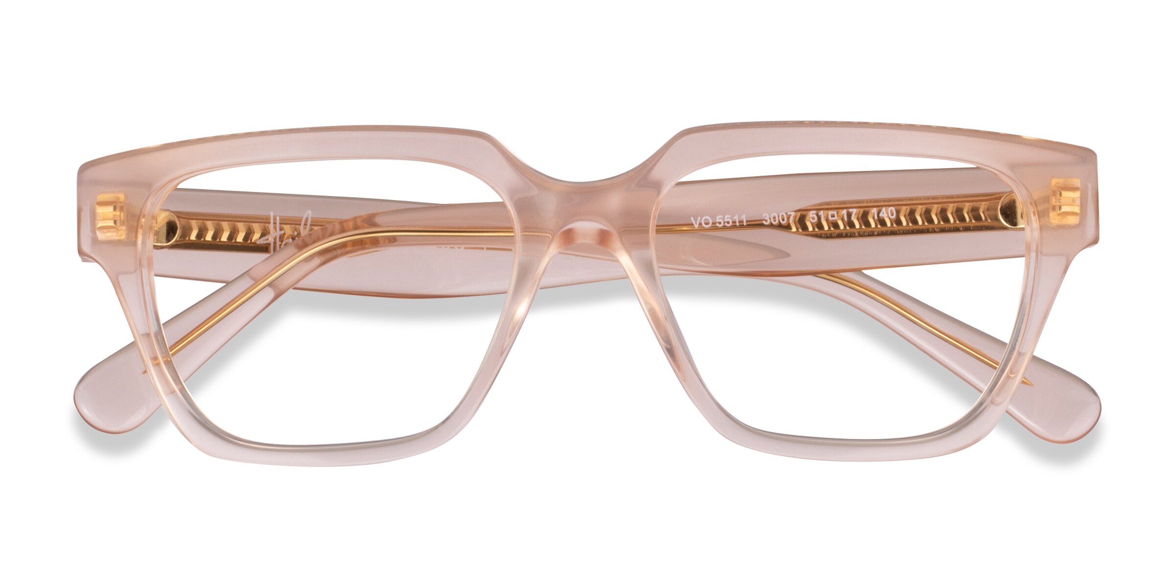 Vogue Eyewear VO5511 - Square Light Peach Frame Glasses For Women