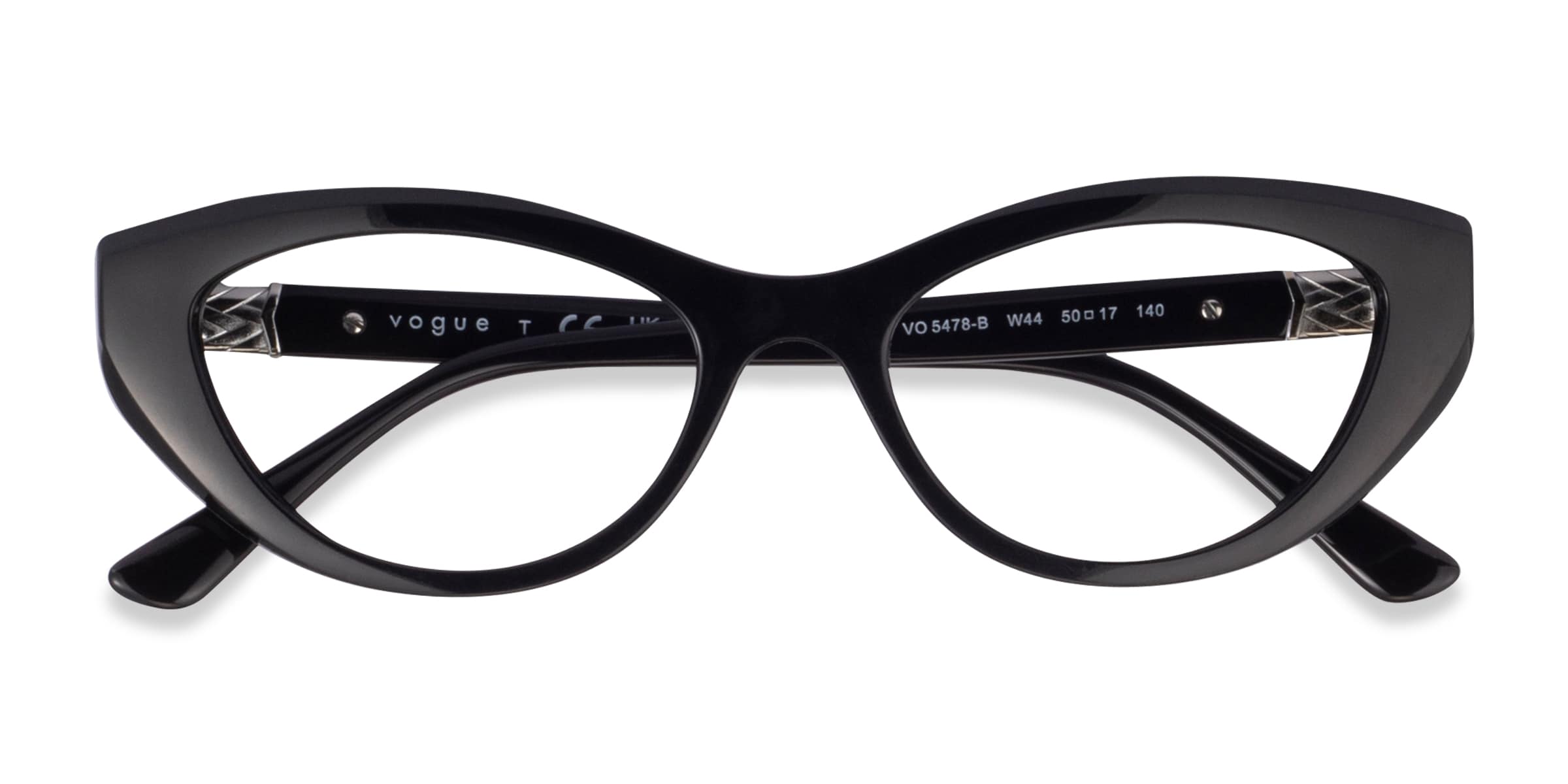 Vogue Eyewear VO5478B - Cat Eye Black Frame Glasses For Women