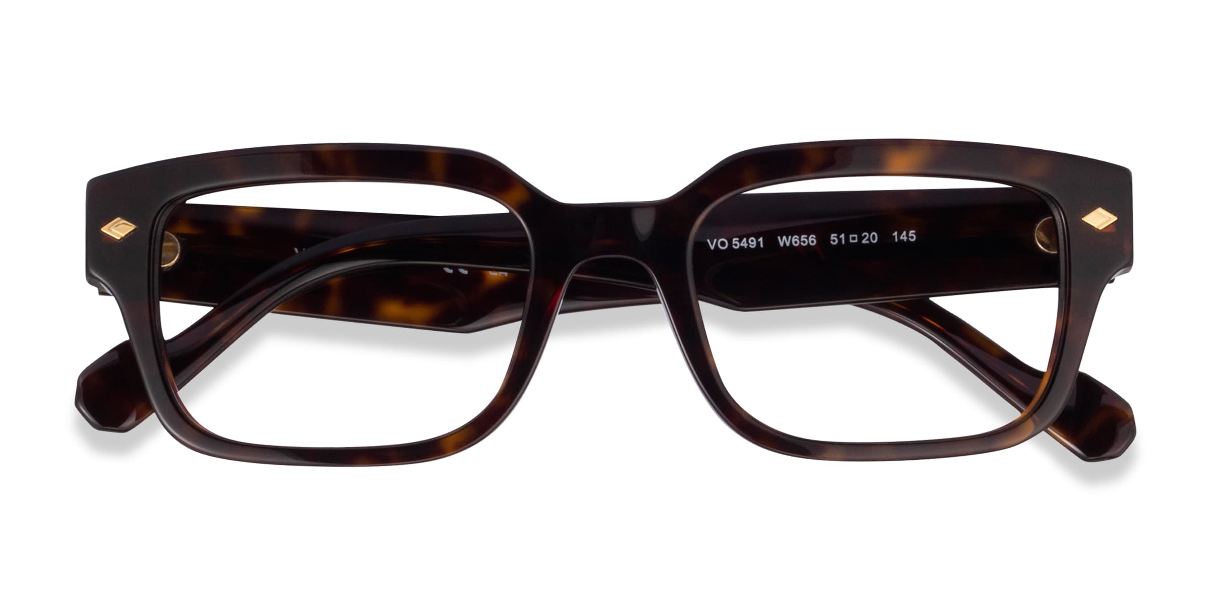 Vogue Eyewear VO5491 - Rectangle Dark Tortoise Frame Eyeglasses