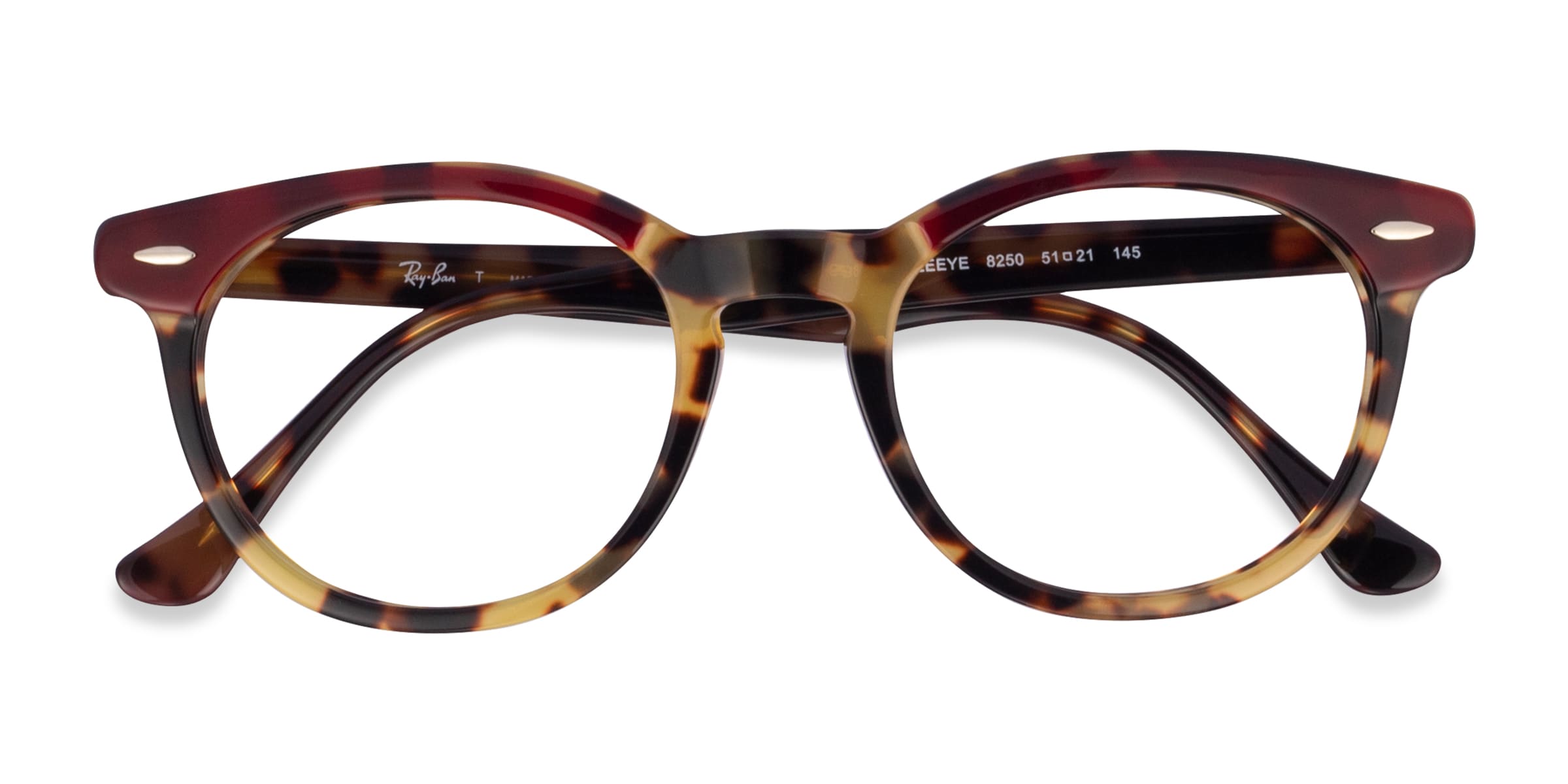 Ray-Ban RB5598 - Round Yellow Tortoise Frame Eyeglasses