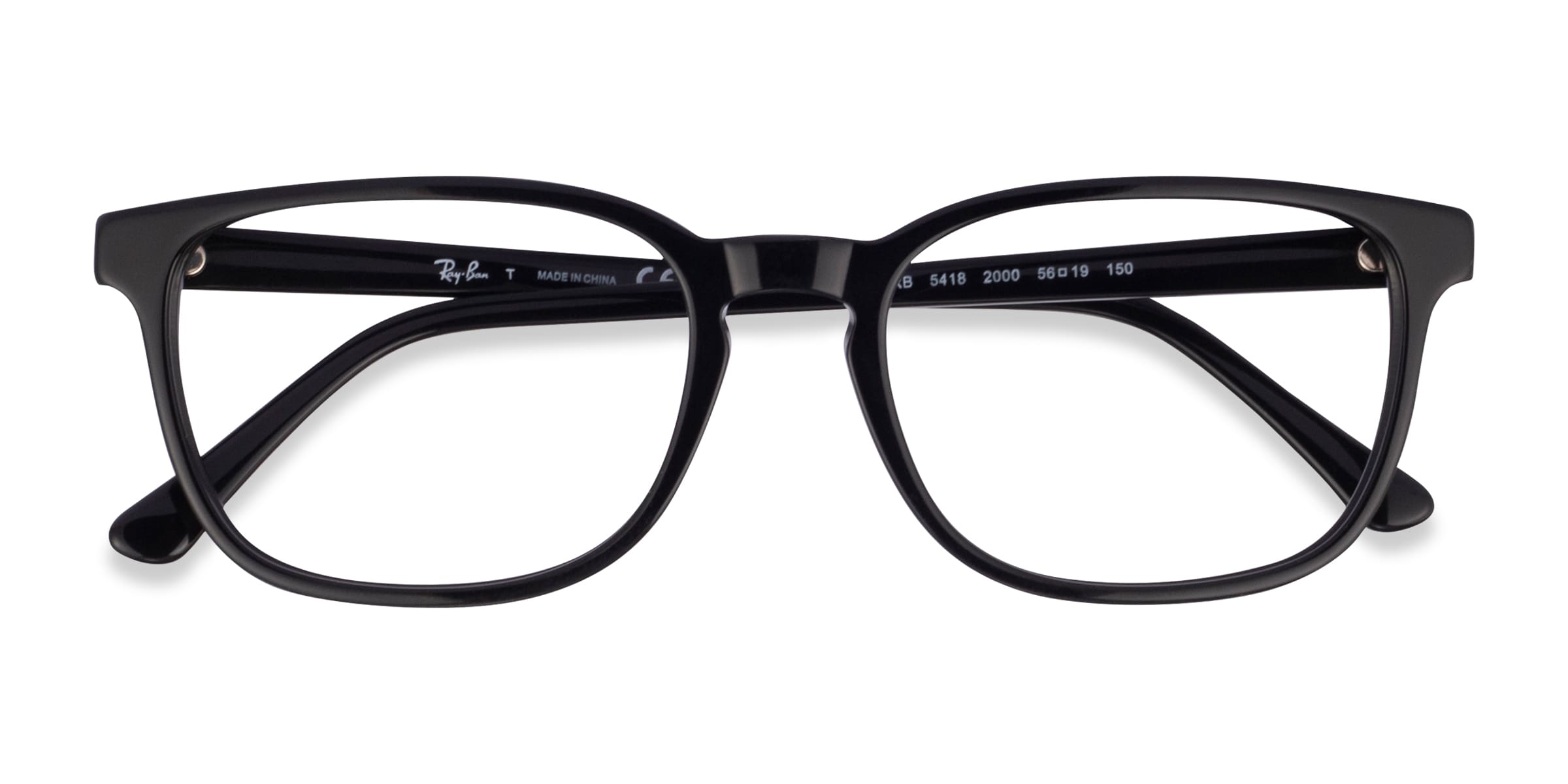 Ray-Ban RB5418 - Rectangle Black Frame Eyeglasses