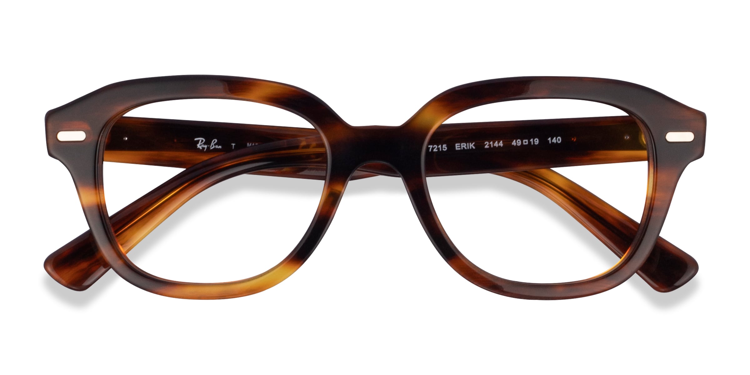 Ray-Ban RB7215 Erik - Wayfarer Striped Tortoise Frame Eyeglasses