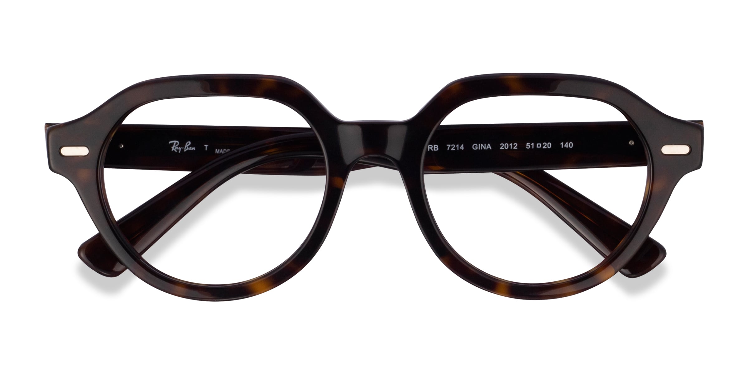 Ray-Ban RB7214 Gina - Round Tortoise Frame Eyeglasses
