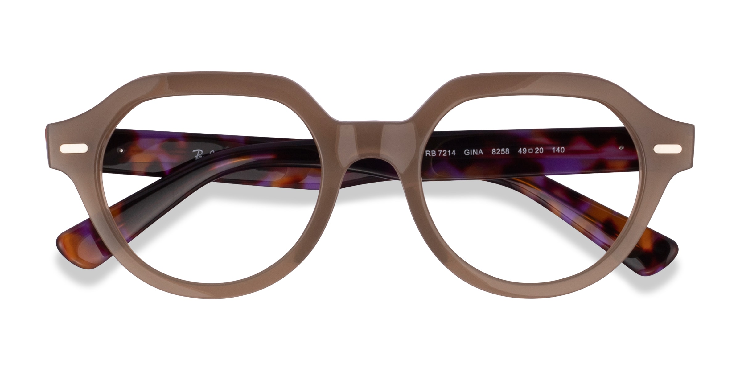Ray-Ban RB7214 Gina - Round Brown Frame Eyeglasses