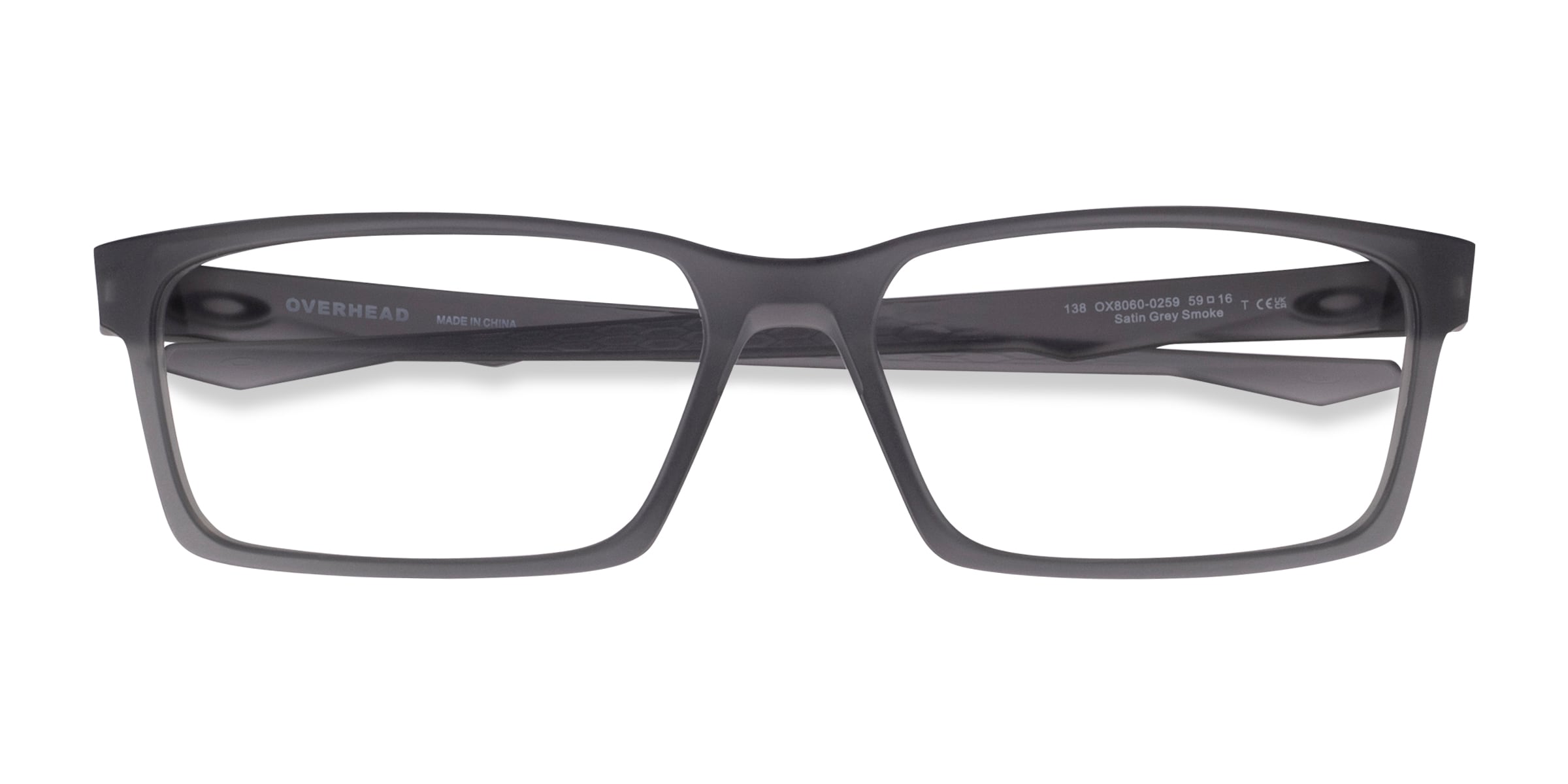 Oakley Overhead - Rectangle Satin Gray Frame Glasses For Men