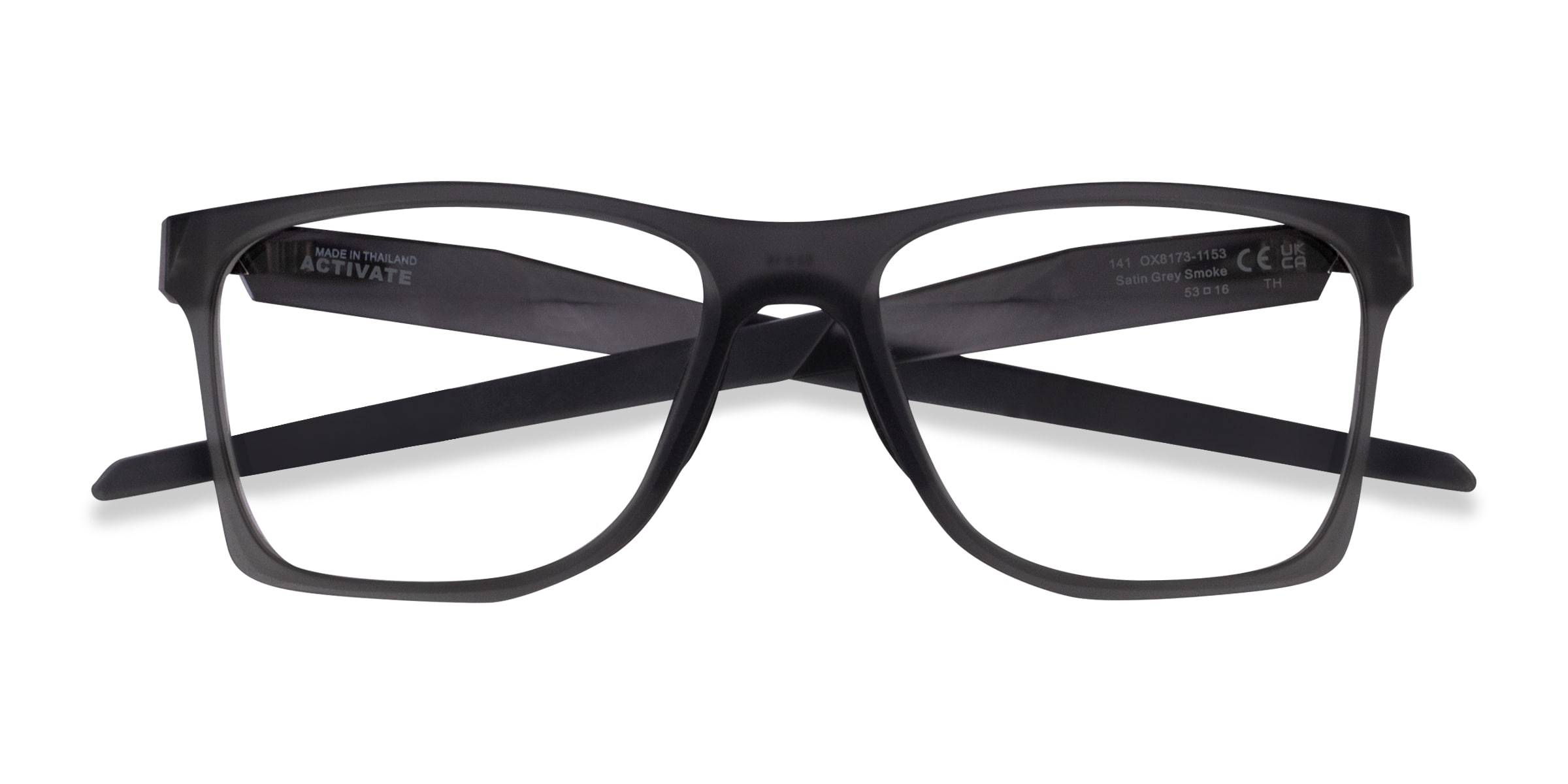 Oakley Activate - Square Satin Gray Smoke Frame Eyeglasses