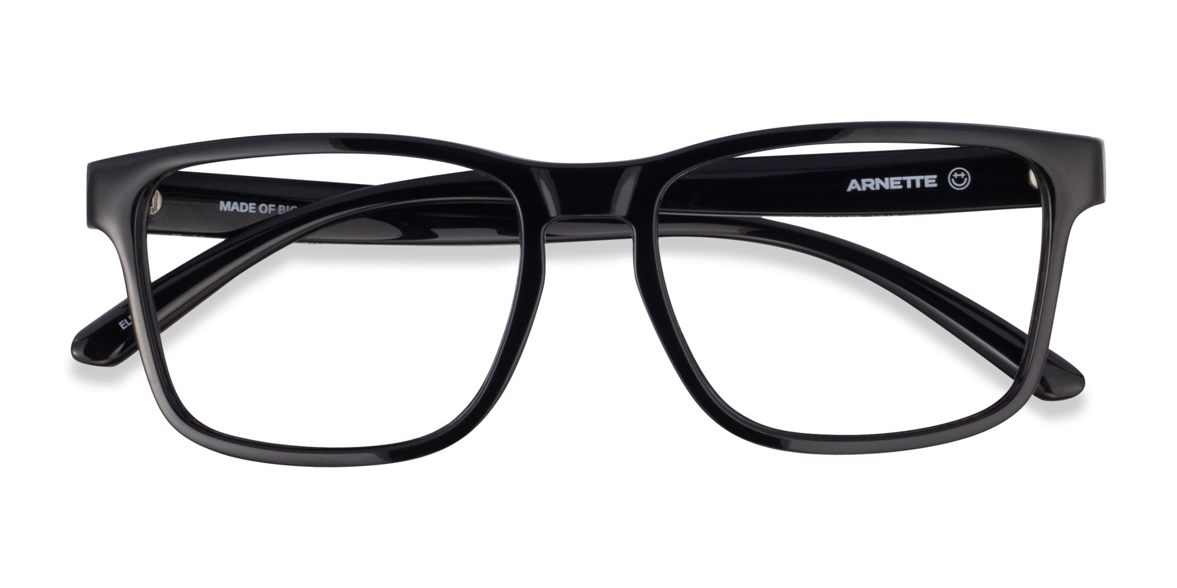 ARNETTE Elbo - Square Black Frame Glasses For Men