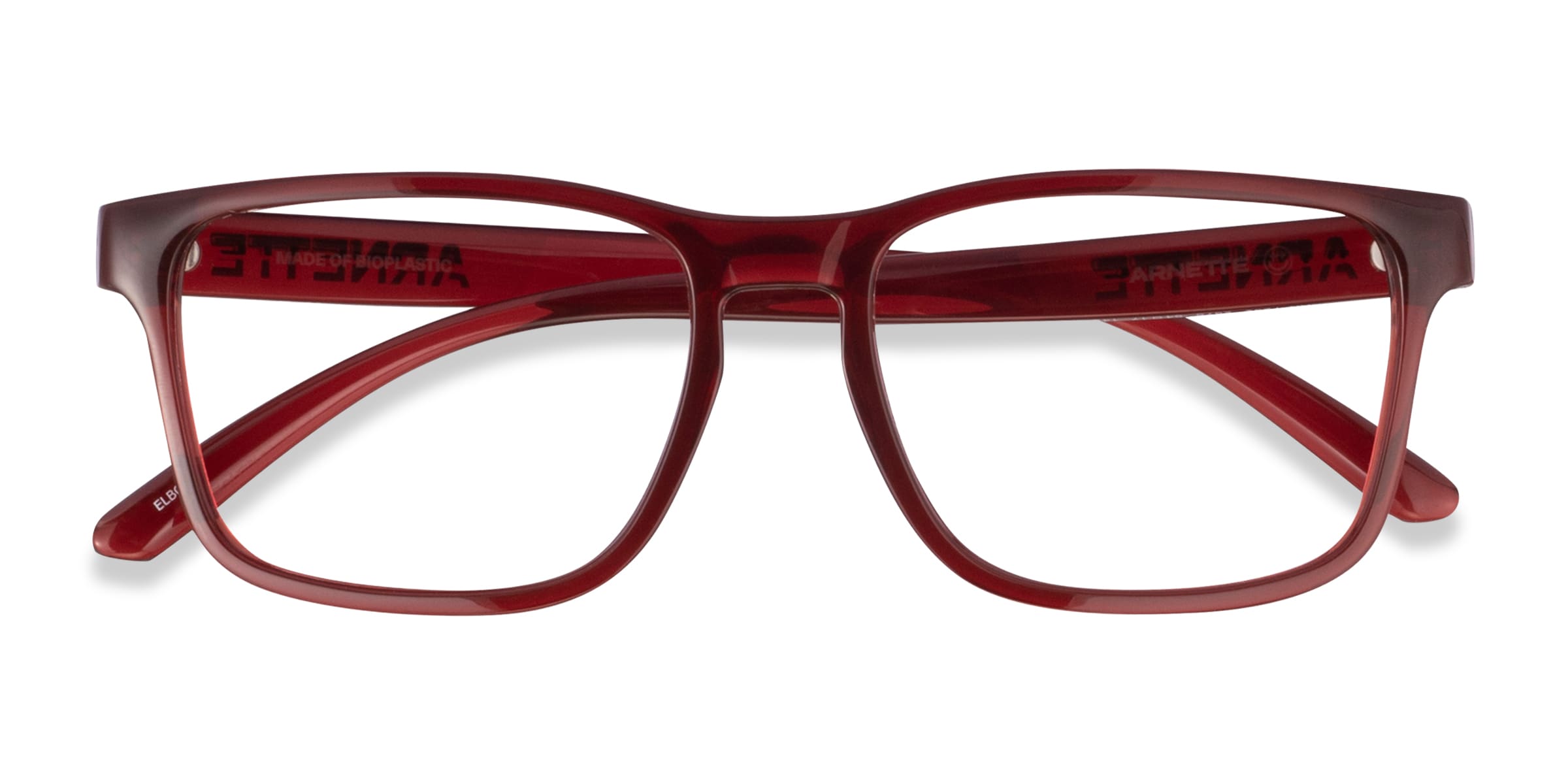 ARNETTE Elbo - Square Transparent Red Frame Glasses For Women
