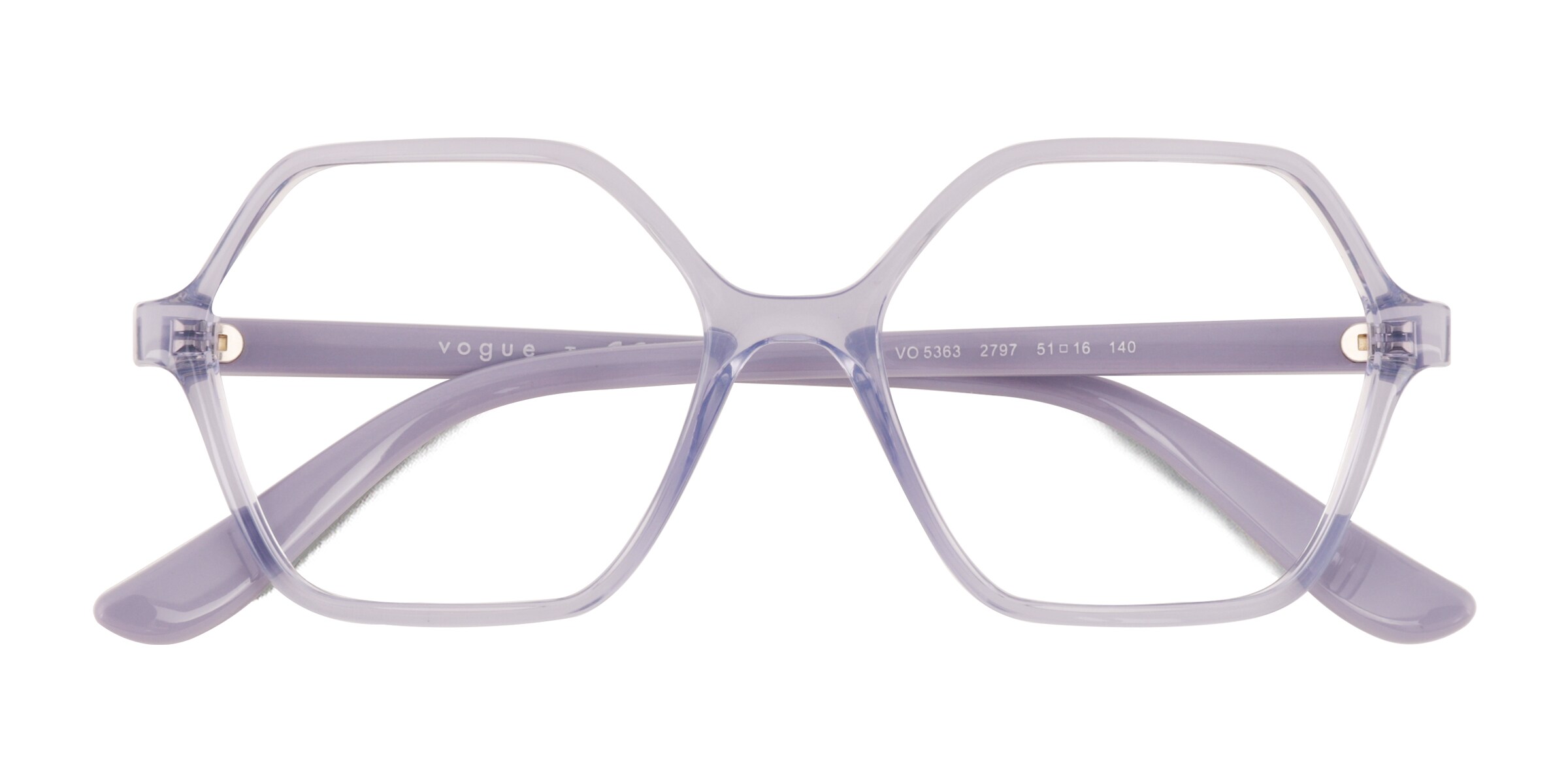 Vogue Eyewear VO5363 - Geometric Transparent Blue Frame Eyeglasses