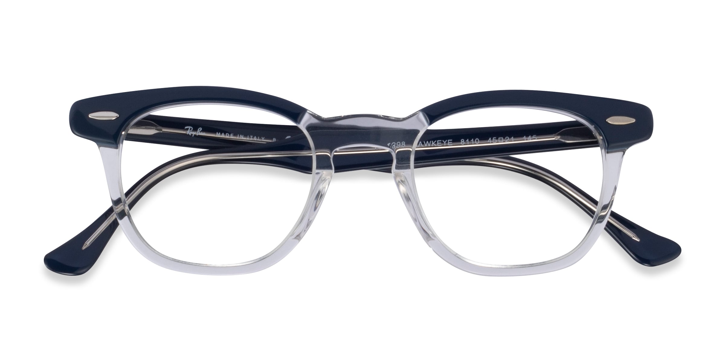 Ray-Ban RB5398 Hawkeye - Square Blue On Trasparent Frame Eyeglasses