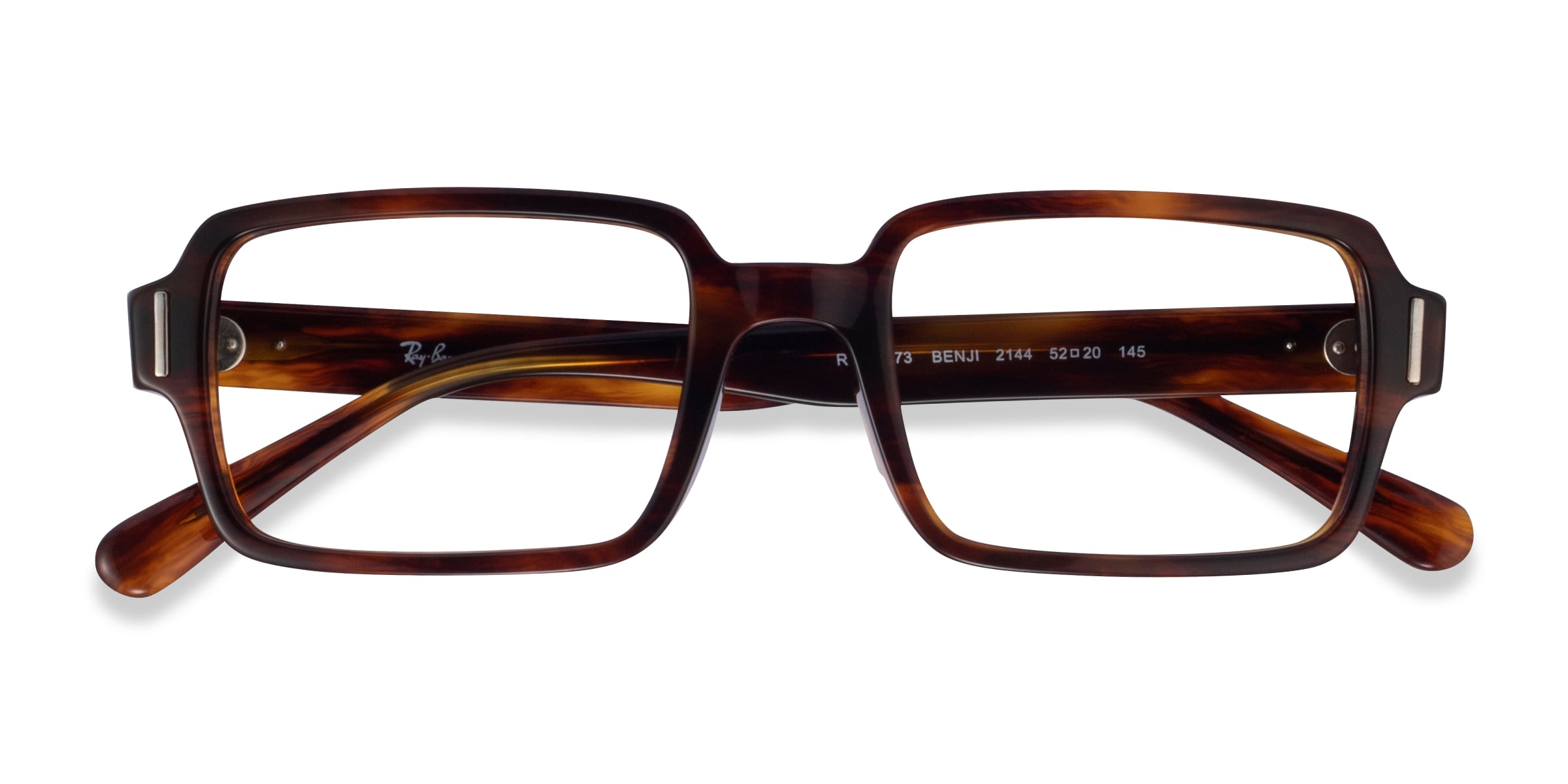 Ray-Ban RB5473 Benji - Rectangle Striped Tortoise Frame Eyeglasses
