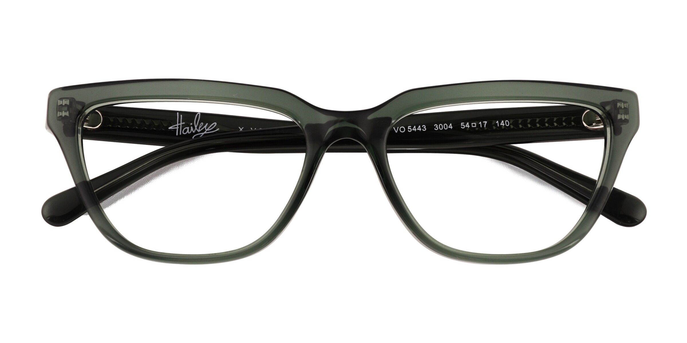 Vogue Eyewear VO5443 - Cat Eye Transparent Green Frame Eyeglasses