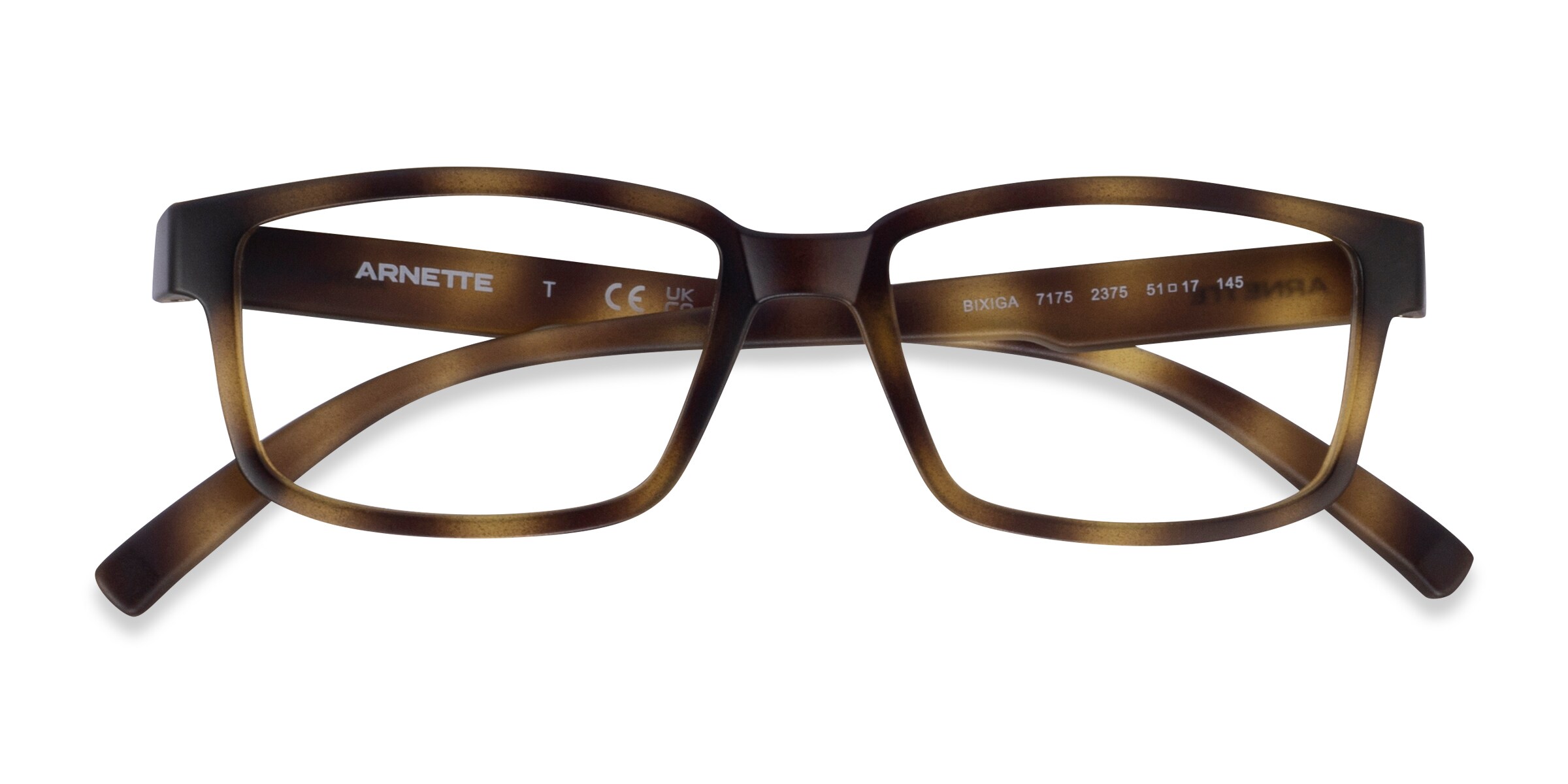 ARNETTE Bixiga - Rectangle Matte Tortoise Frame Eyeglasses