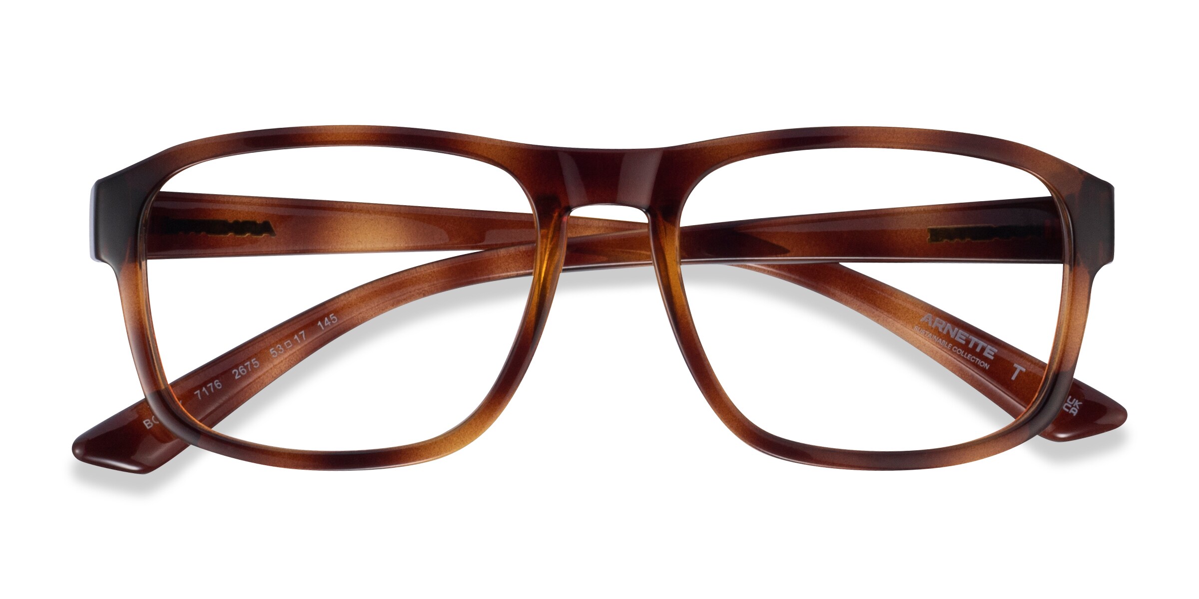 ARNETTE Bobby - Square Brown Tortoise Frame Eyeglasses