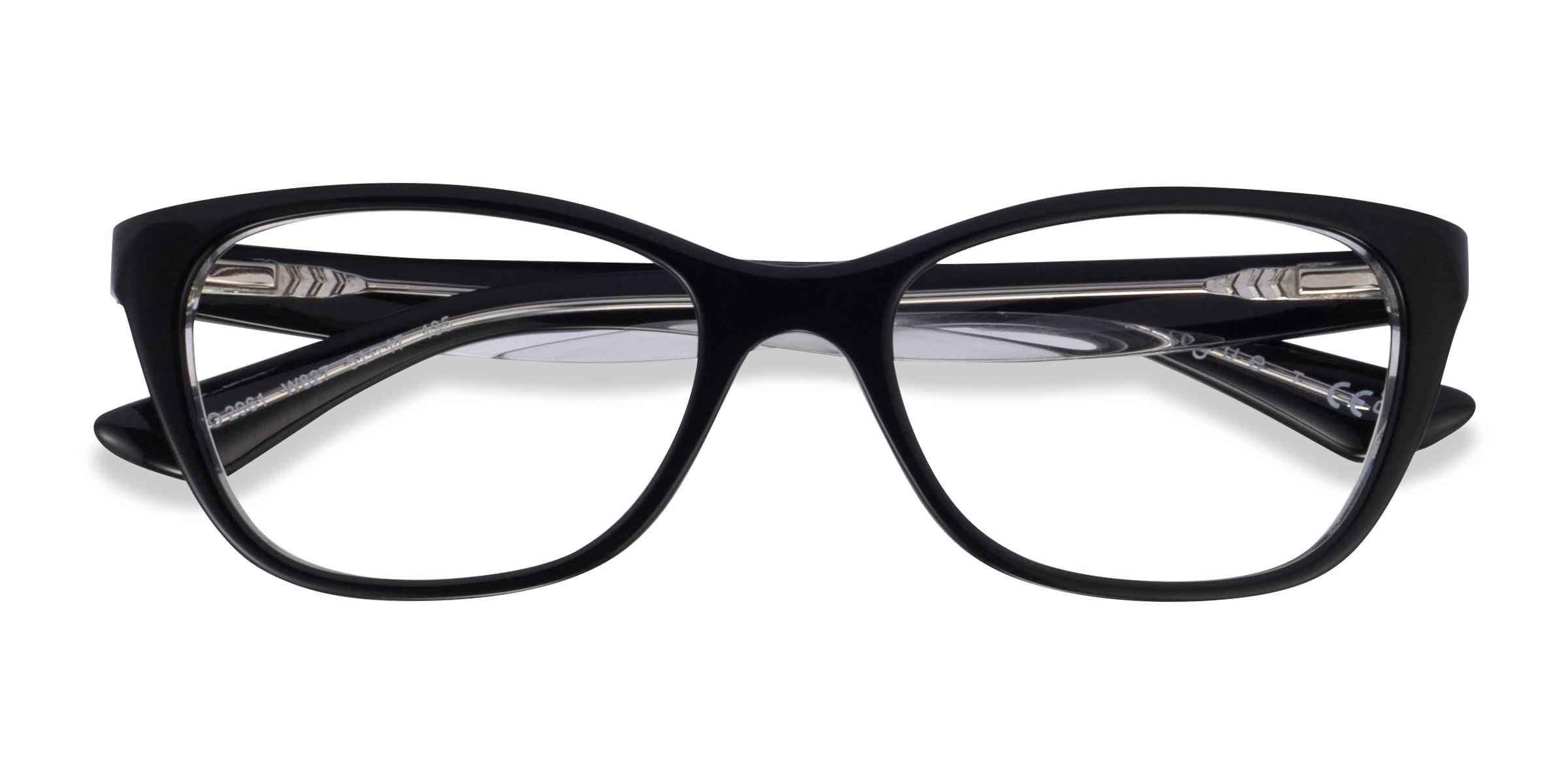Vogue Eyewear VO2961 - Rectangle Top Black Transparent Frame Glasses For Women