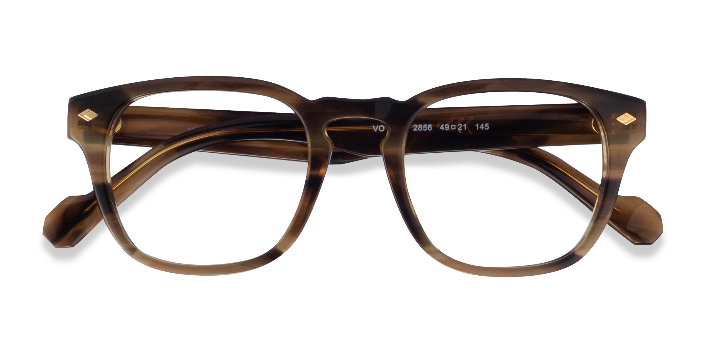 Vogue Eyewear VO5331 - Wayfarer Striped Light Tortoise Frame Eyeglasses