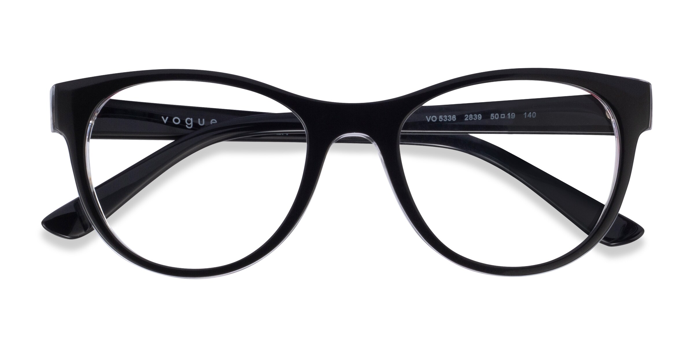 Vogue Eyewear VO5336 - Cat Eye Black Serigraphy Frame Glasses For Women