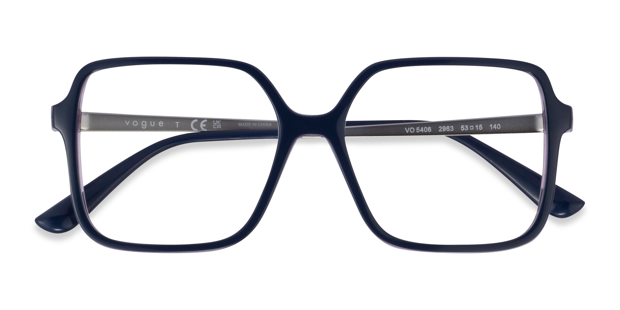 Vogue Eyewear VO5406 - Square Blue Rainbow Violet Frame Eyeglasses