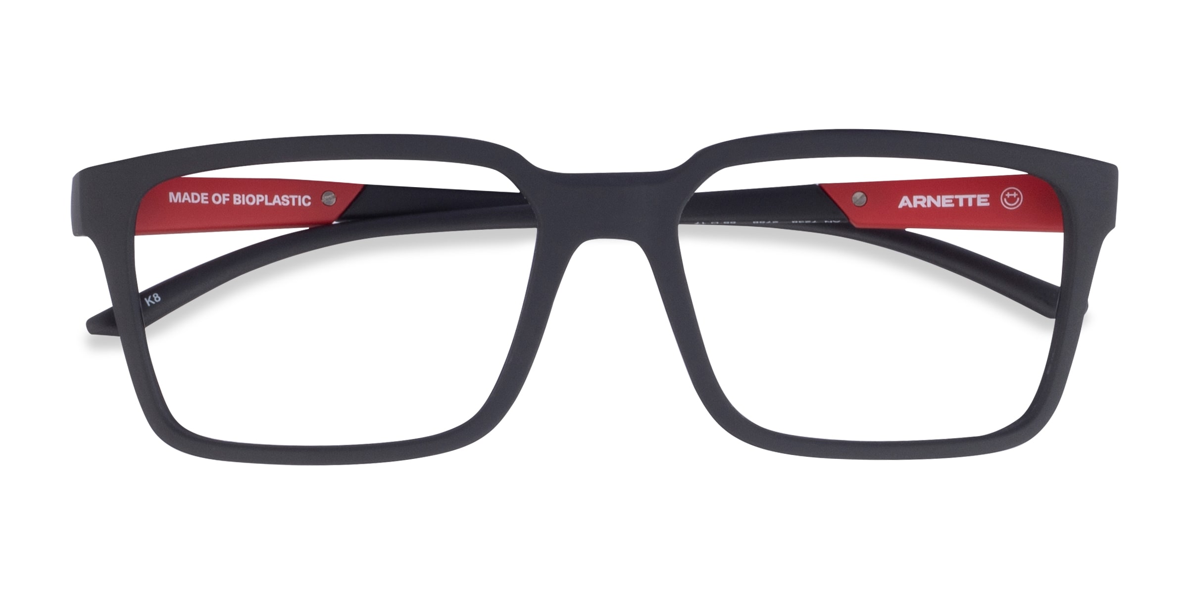 ARNETTE K8 - Square Matte Black Frame Eyeglasses