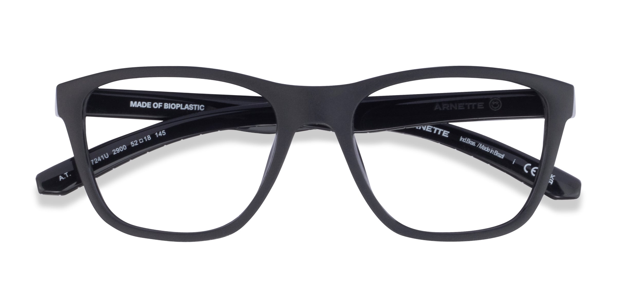 ARNETTE A.T. - Square Matte Black Frame Eyeglasses