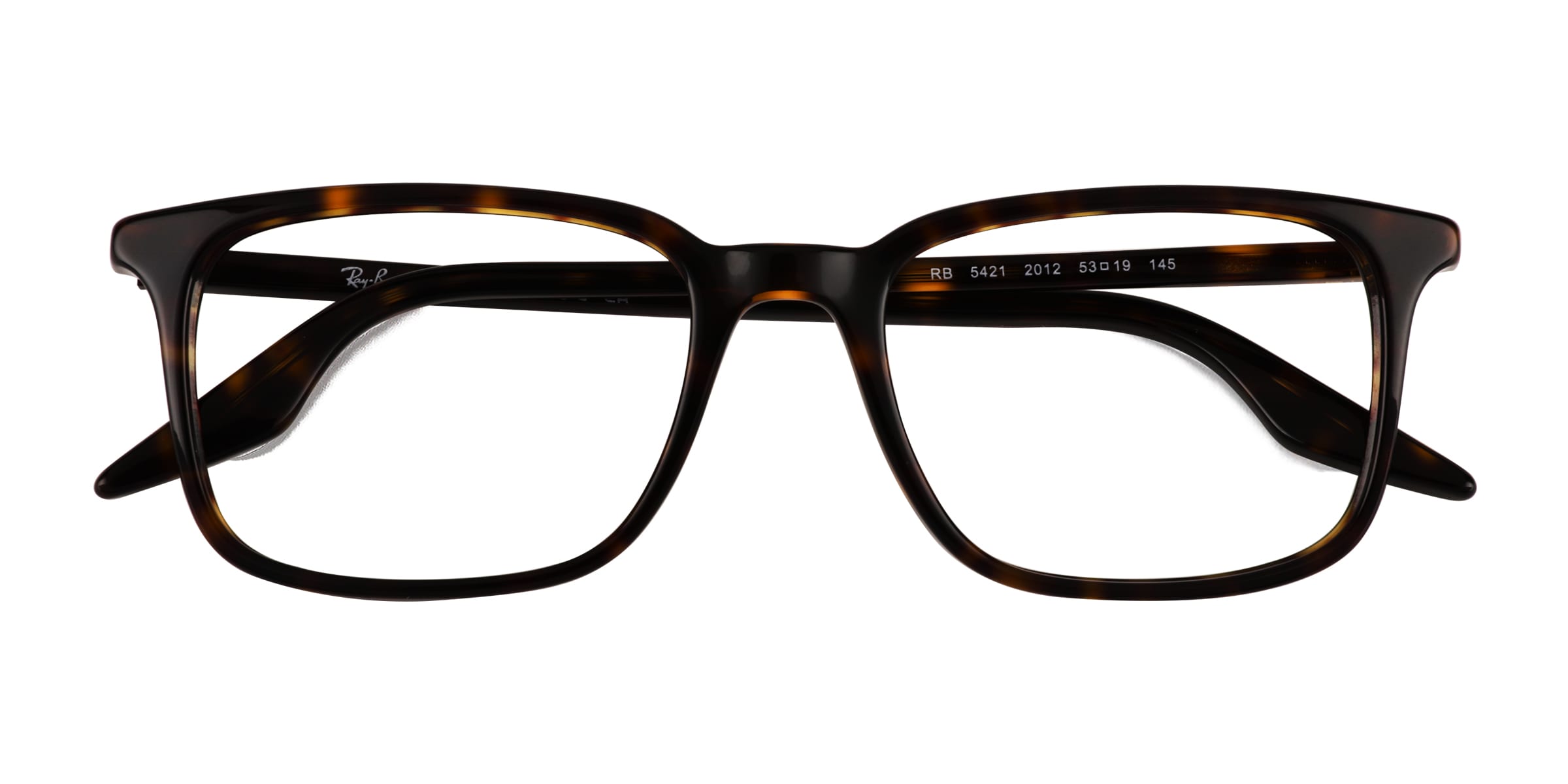 Ray-Ban RB5421 - Rectangle Tortoise Frame Eyeglasses