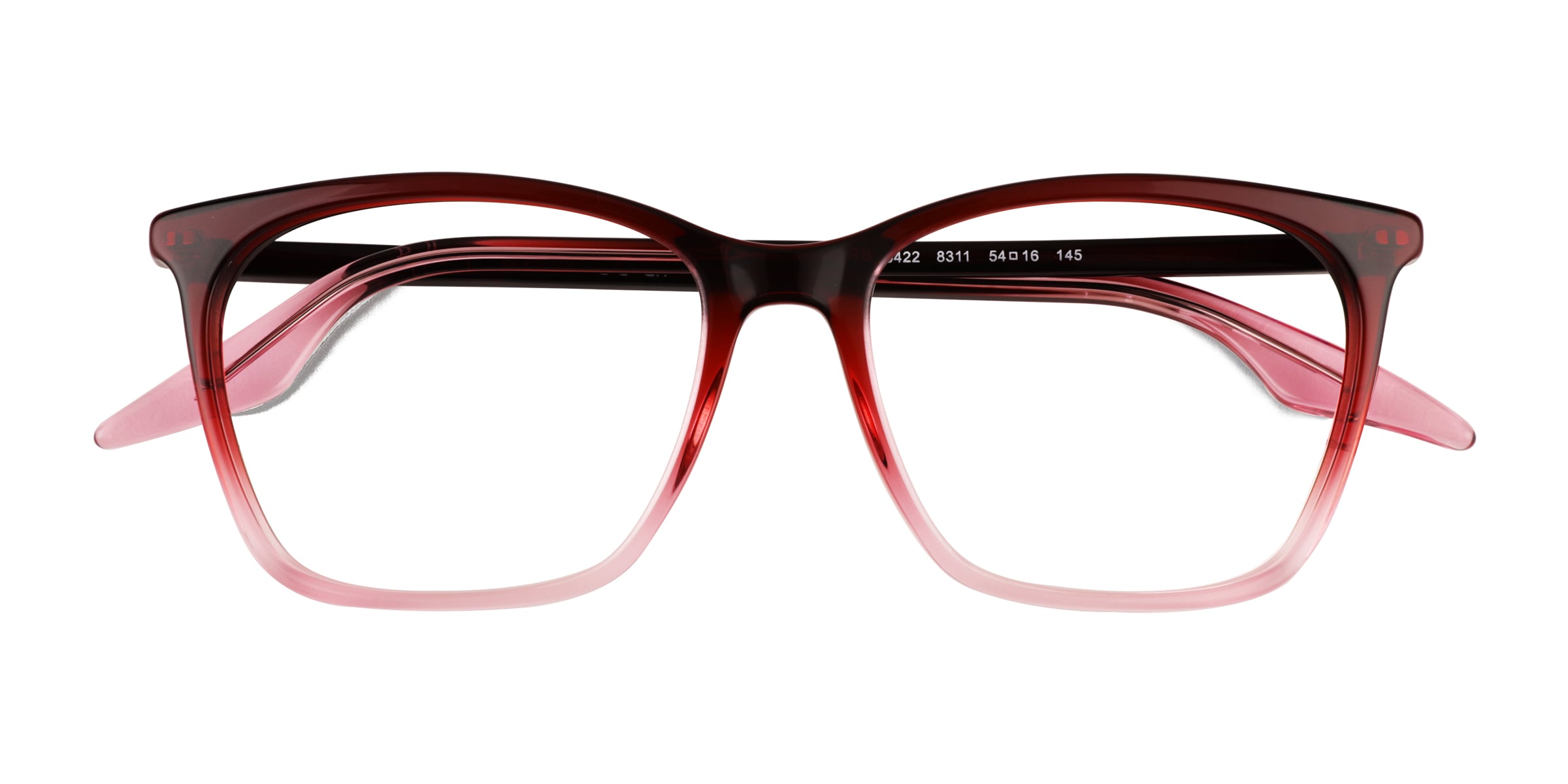 Ray-Ban RB5422 - Cat Eye Red Gradient Pink Frame Glasses For Women