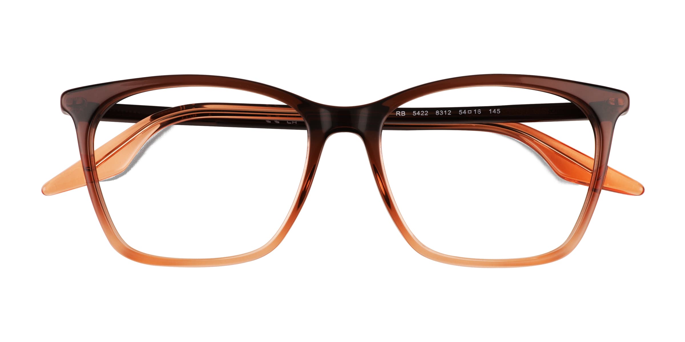 Ray-Ban RB5422 - Cat Eye Brown Gradient Orange Frame Eyeglasses