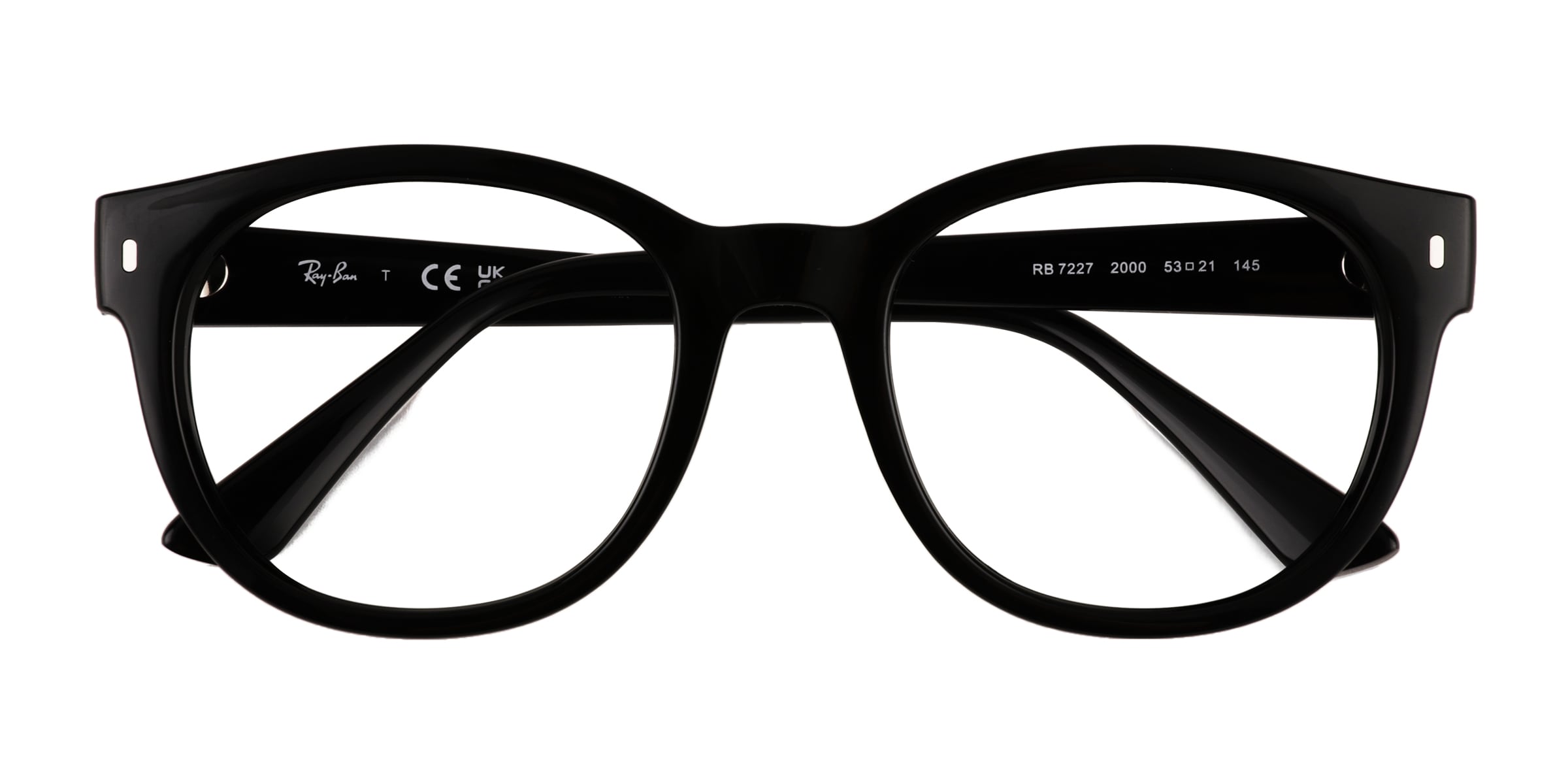 Ray-Ban RB7227 - Round Black Frame Eyeglasses