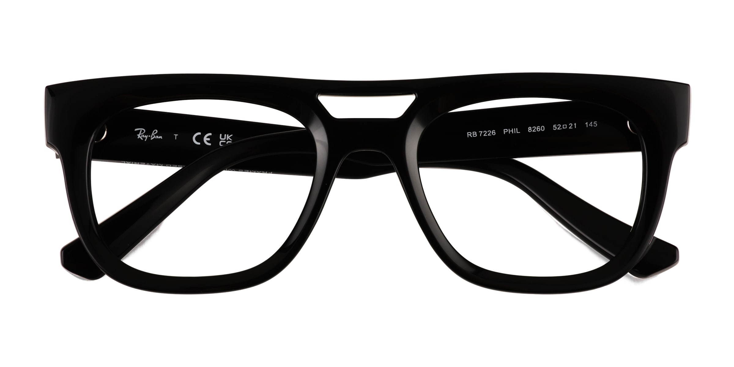 Ray-Ban RB7226 Phil - Aviator Black Frame Eyeglasses