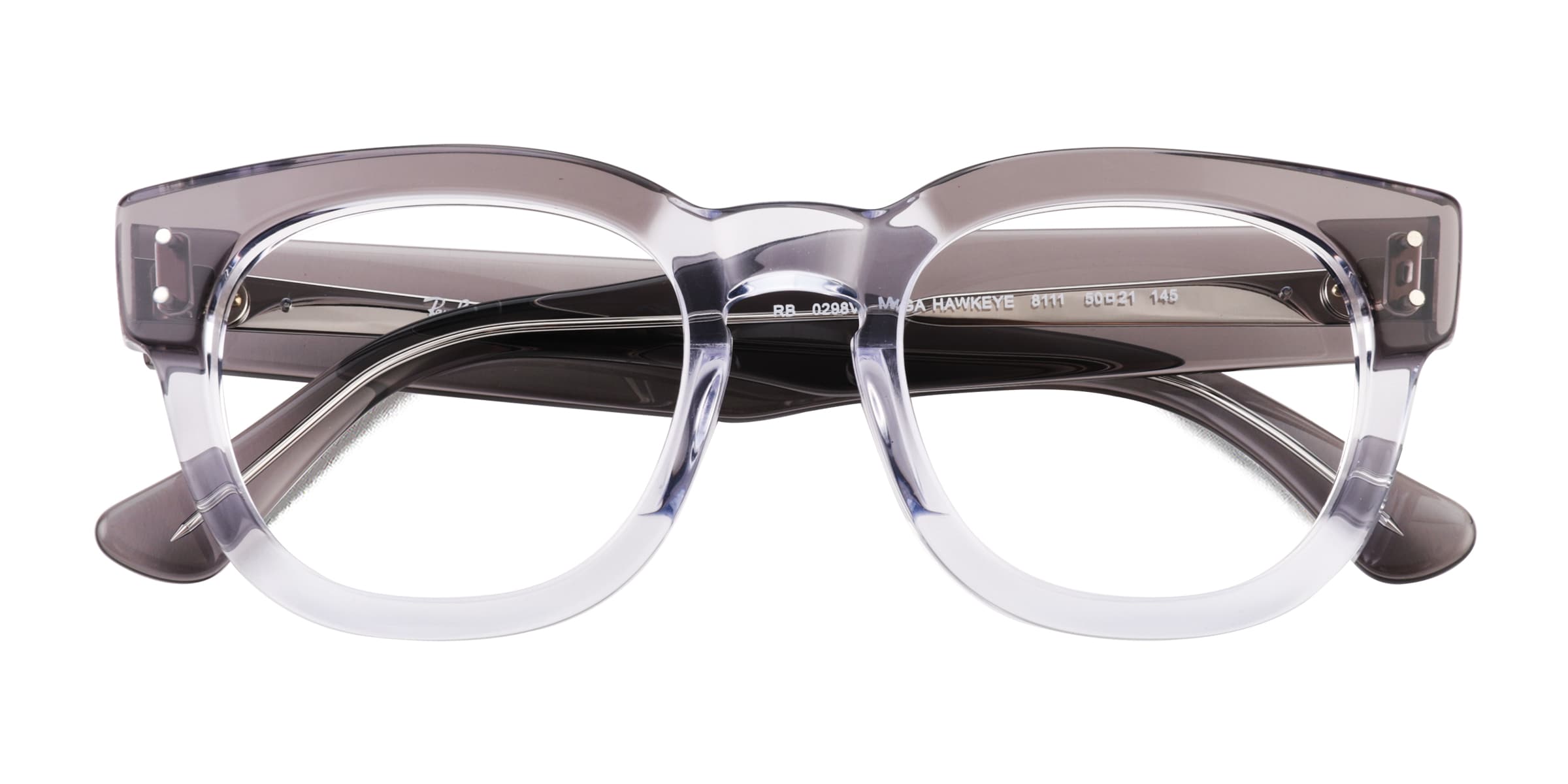 Ray-Ban RB0298V Mega Hawkeye - Wayfarer Gray Clear Frame Eyeglasses