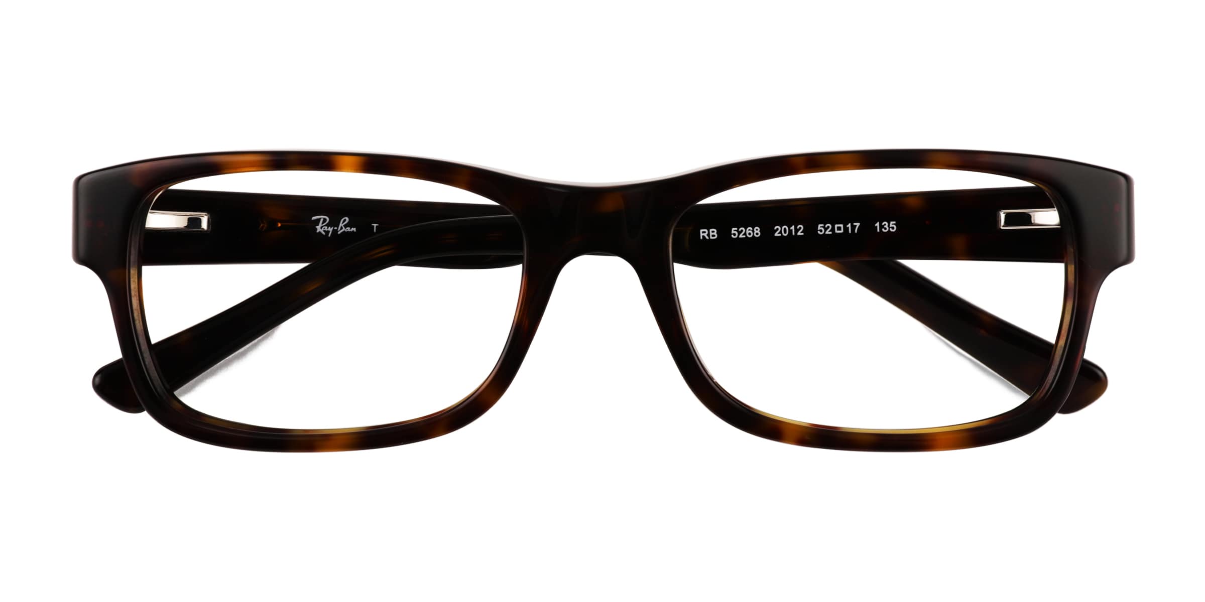 Ray-Ban RB5268 - Rectangle Tortoise Frame Eyeglasses