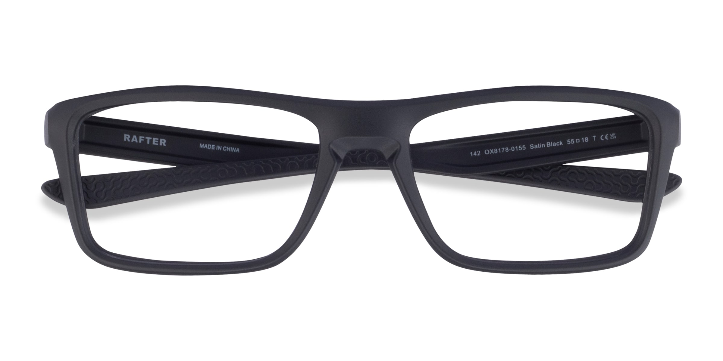 Oakley Rafter - Rectangle Satin Black Frame Glasses For Men