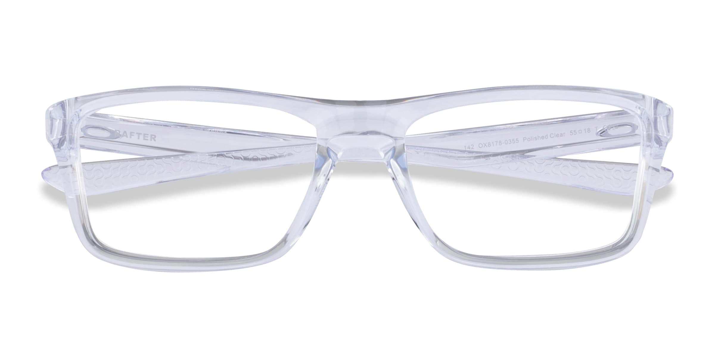 Oakley Rafter - Rectangle Polished Clear Frame Eyeglasses