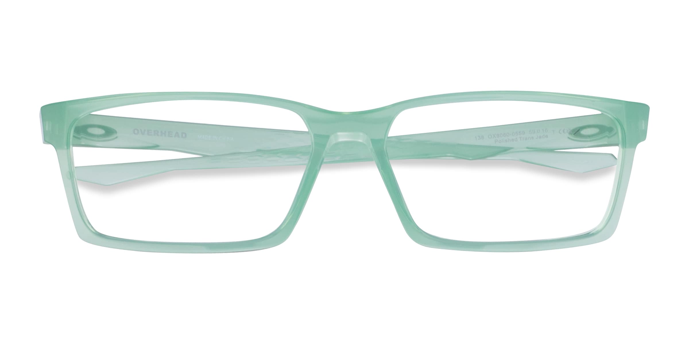 Oakley Overhead - Rectangle Transparent Green Frame Eyeglasses