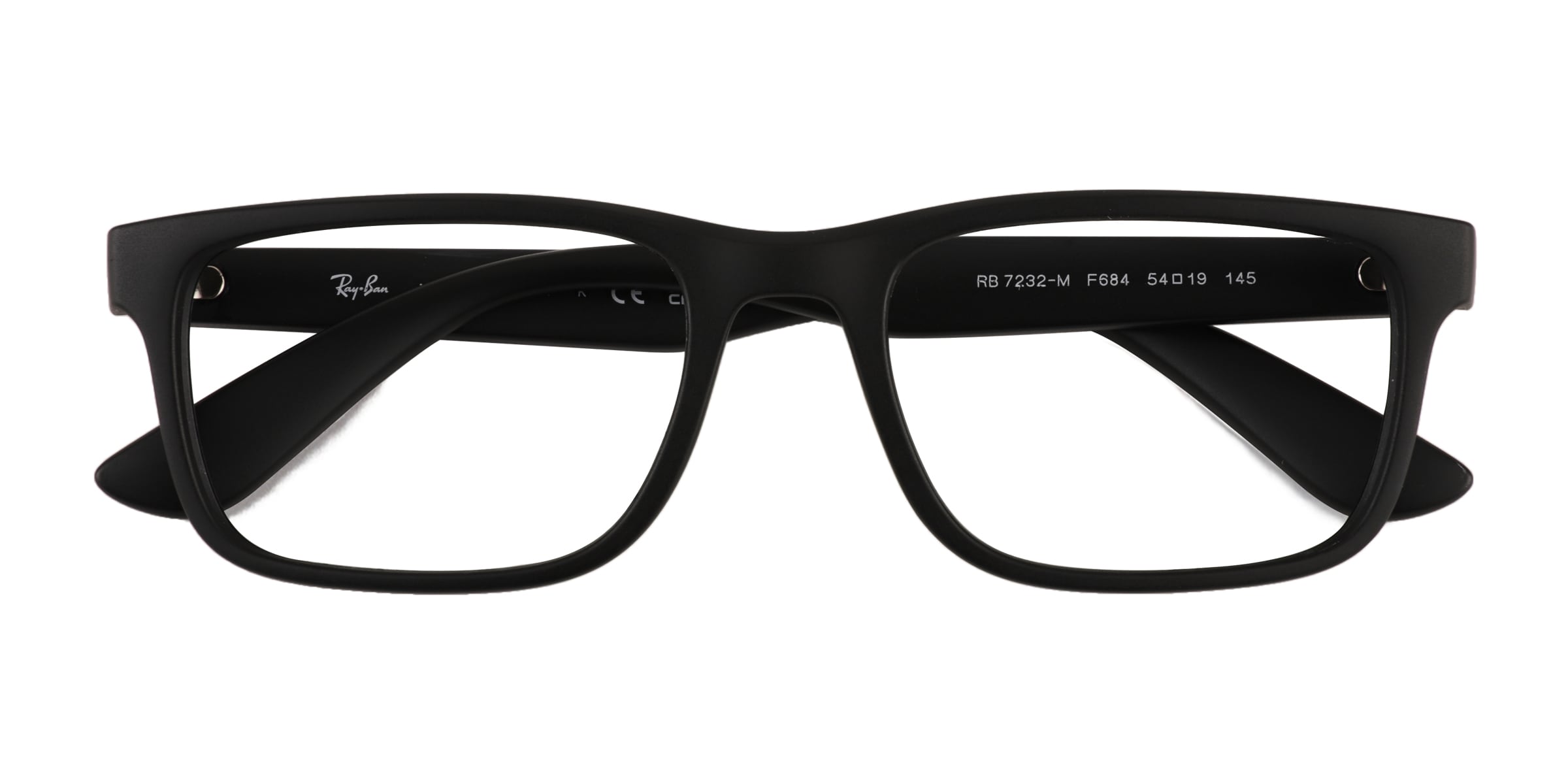 Ray-Ban RB7232M - Rectangle Matte Black Frame Eyeglasses