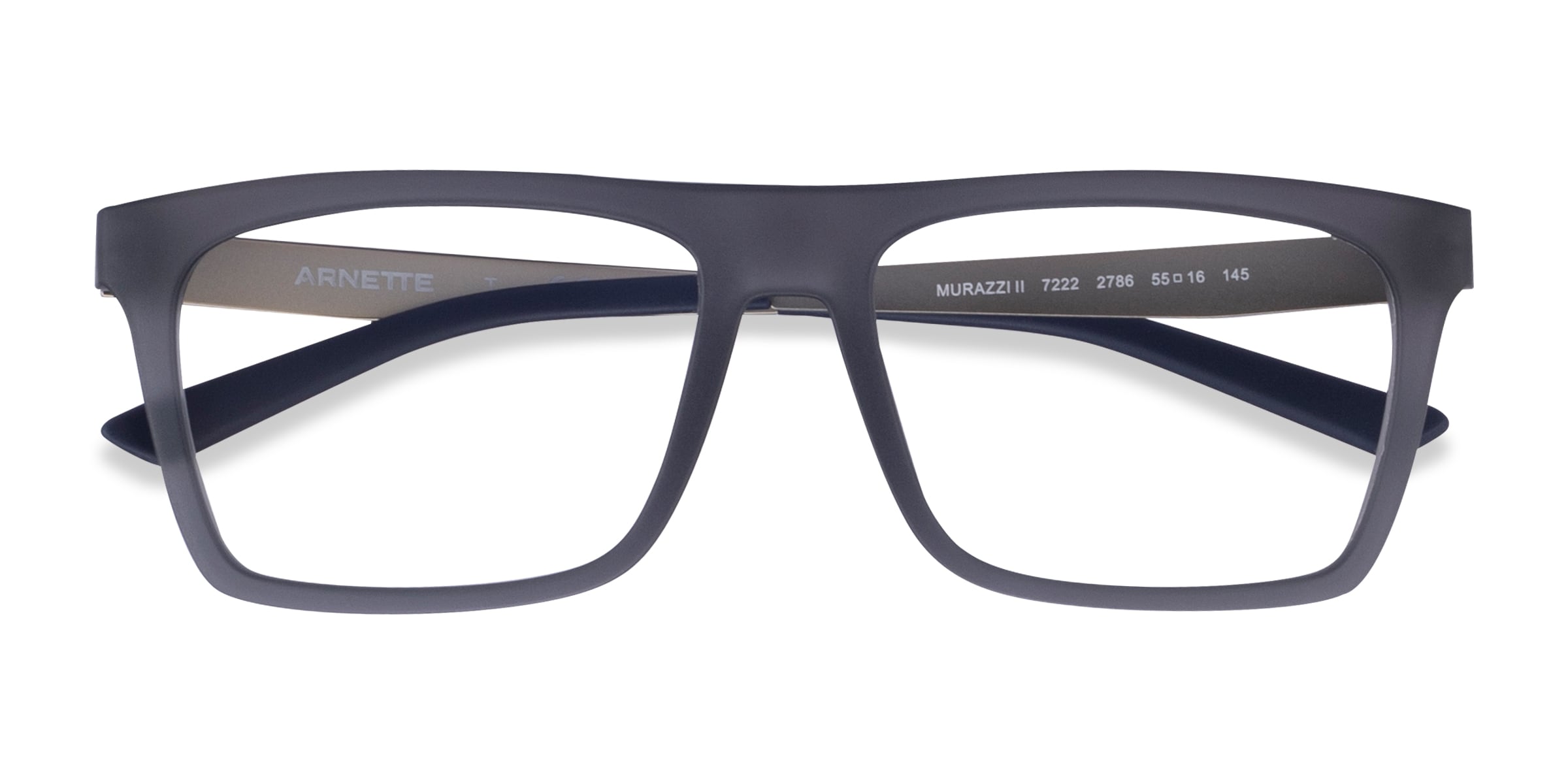ARNETTE Murazzi Ii - Square Matte Gray Frame Glasses For Men