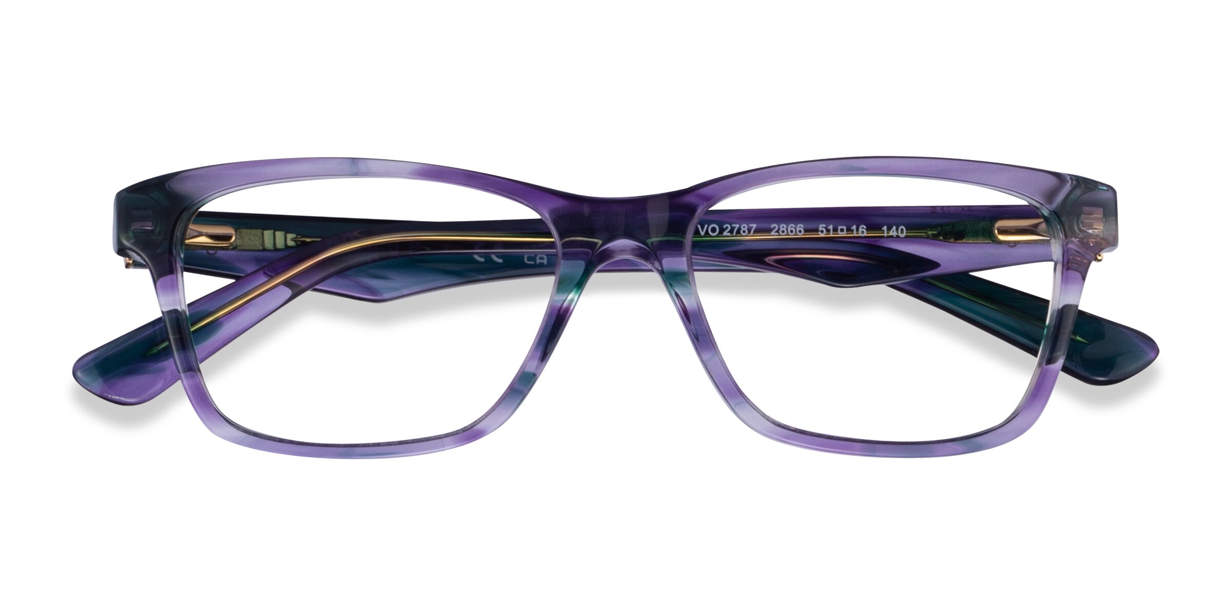 Vogue Eyewear VO2787 - Rectangle Striped Purple Frame Glasses For Women