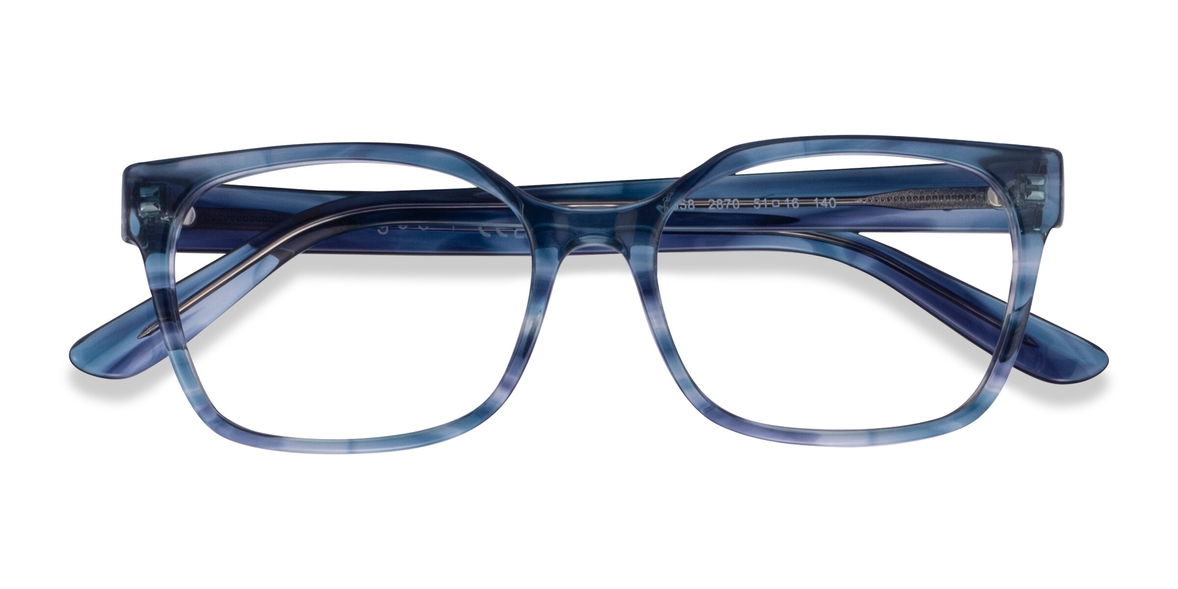 Vogue Eyewear VO5358 - Square Striped Blue Frame Eyeglasses