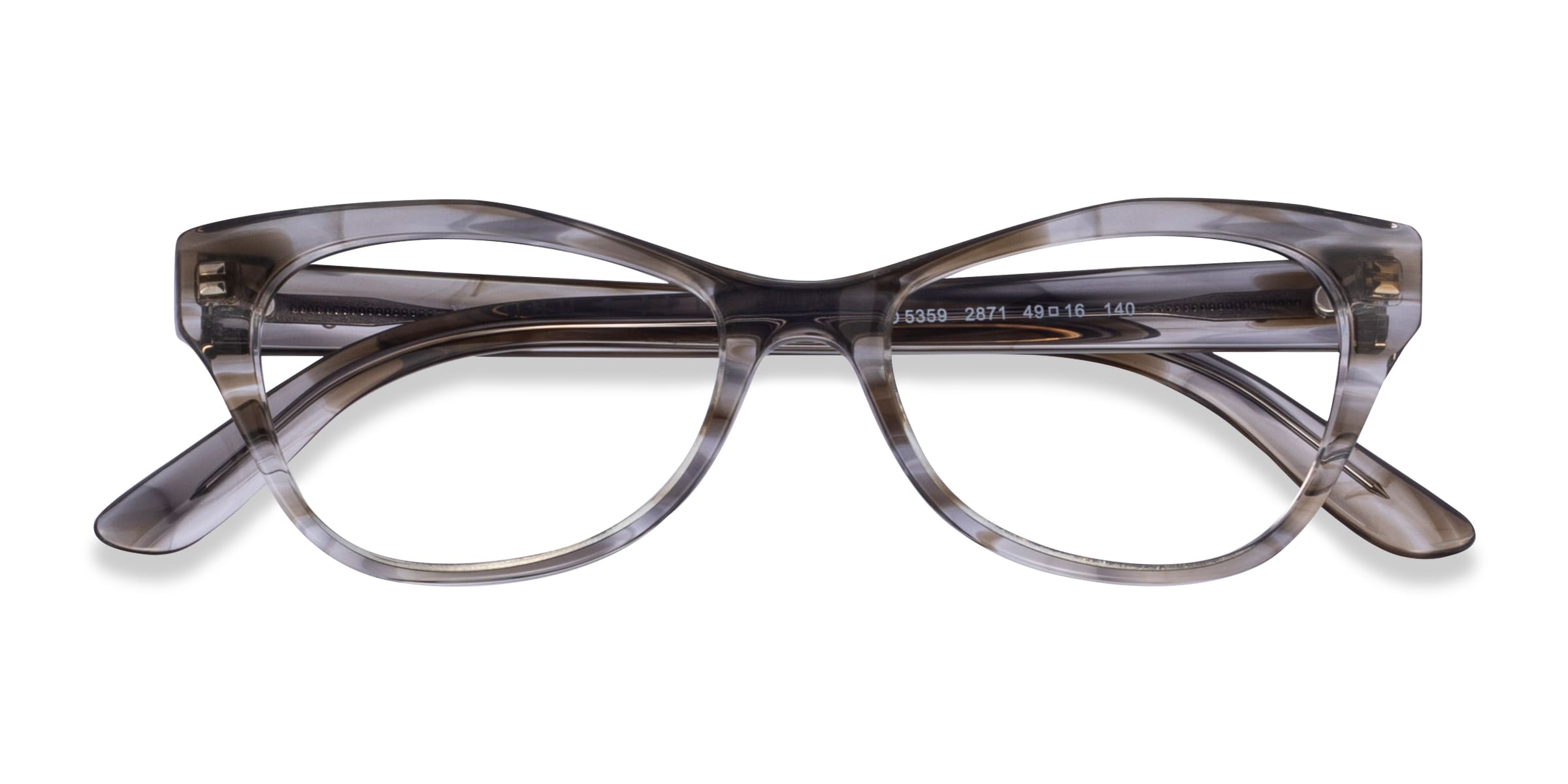 Vogue Eyewear VO5359 - Cat Eye Striped Gray Frame Eyeglasses