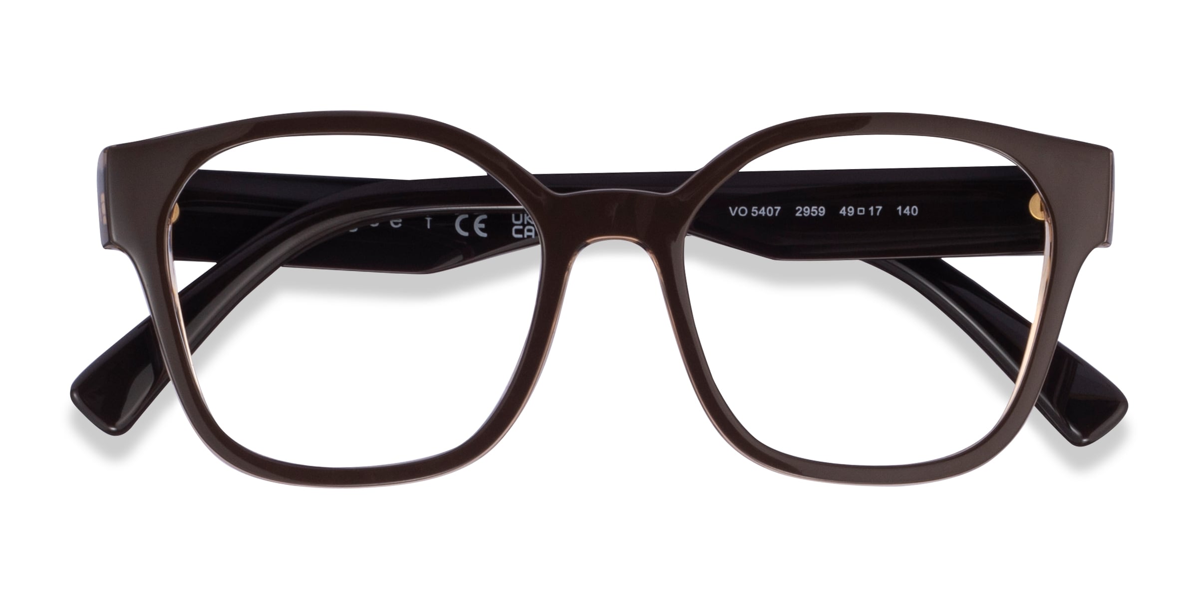 Vogue Eyewear VO5407 - Square Brown Floral Frame Glasses For Women