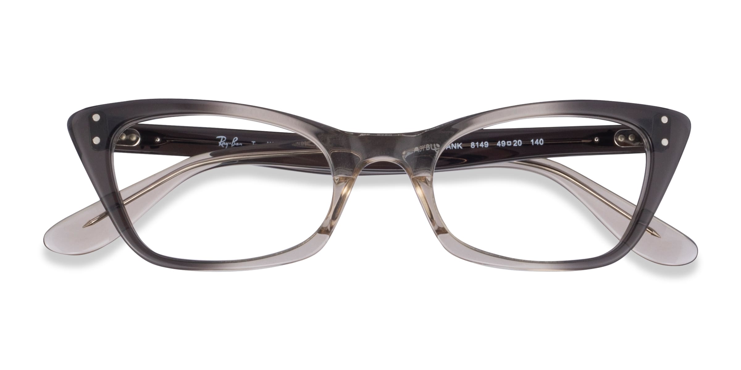 Ray-Ban RB5499 Lady Burbank - Cat Eye Transparent Gray Frame Eyeglasses