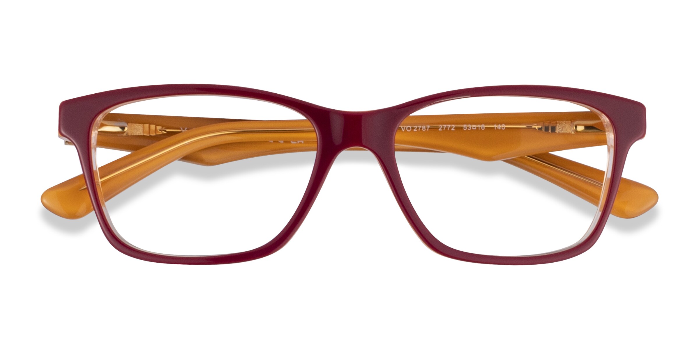 Vogue Eyewear VO2787 - Rectangle Red Yellow Frame Glasses For Women