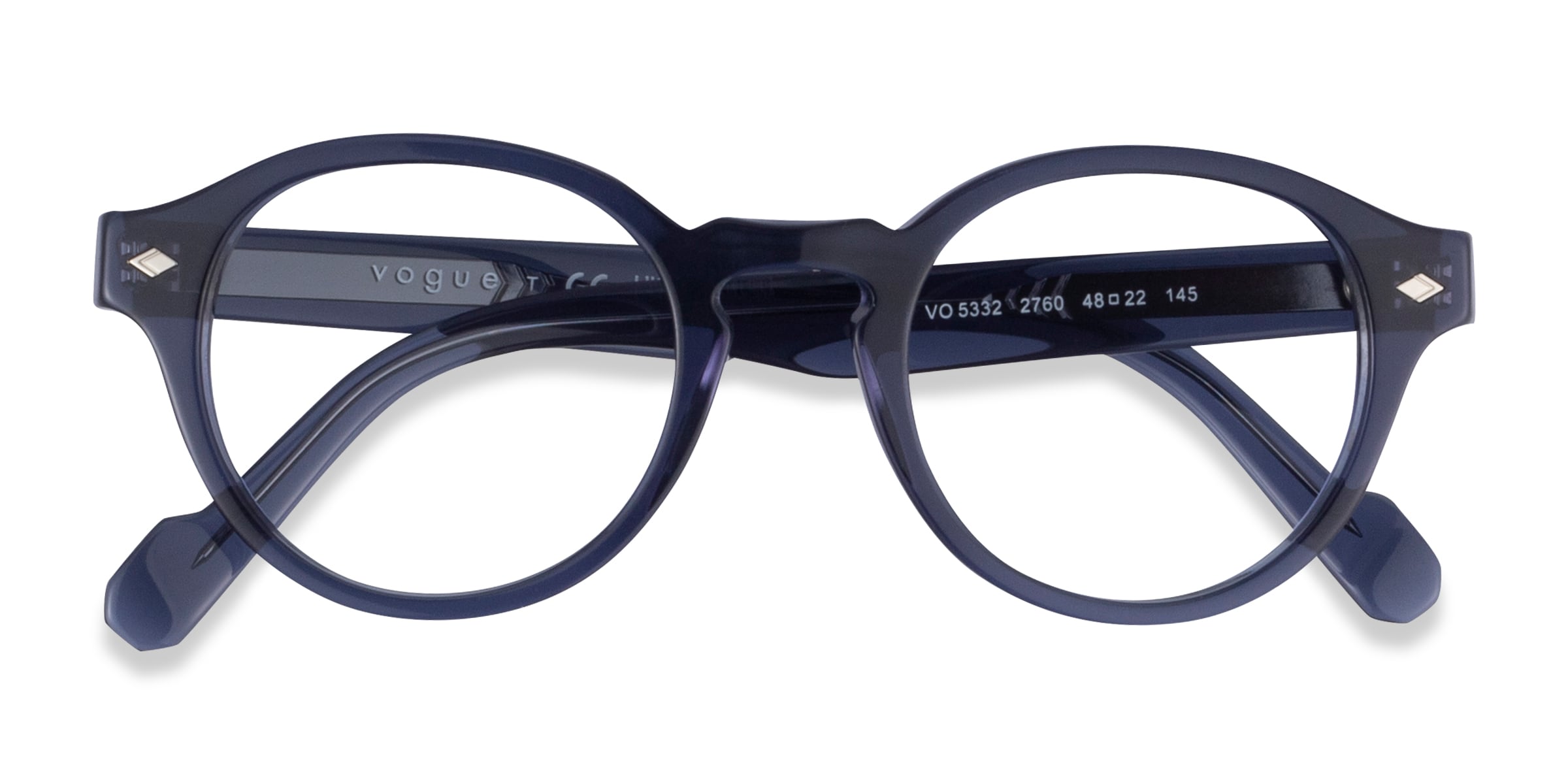 Vogue Eyewear VO5332 - Round Transparent Blue Frame Eyeglasses
