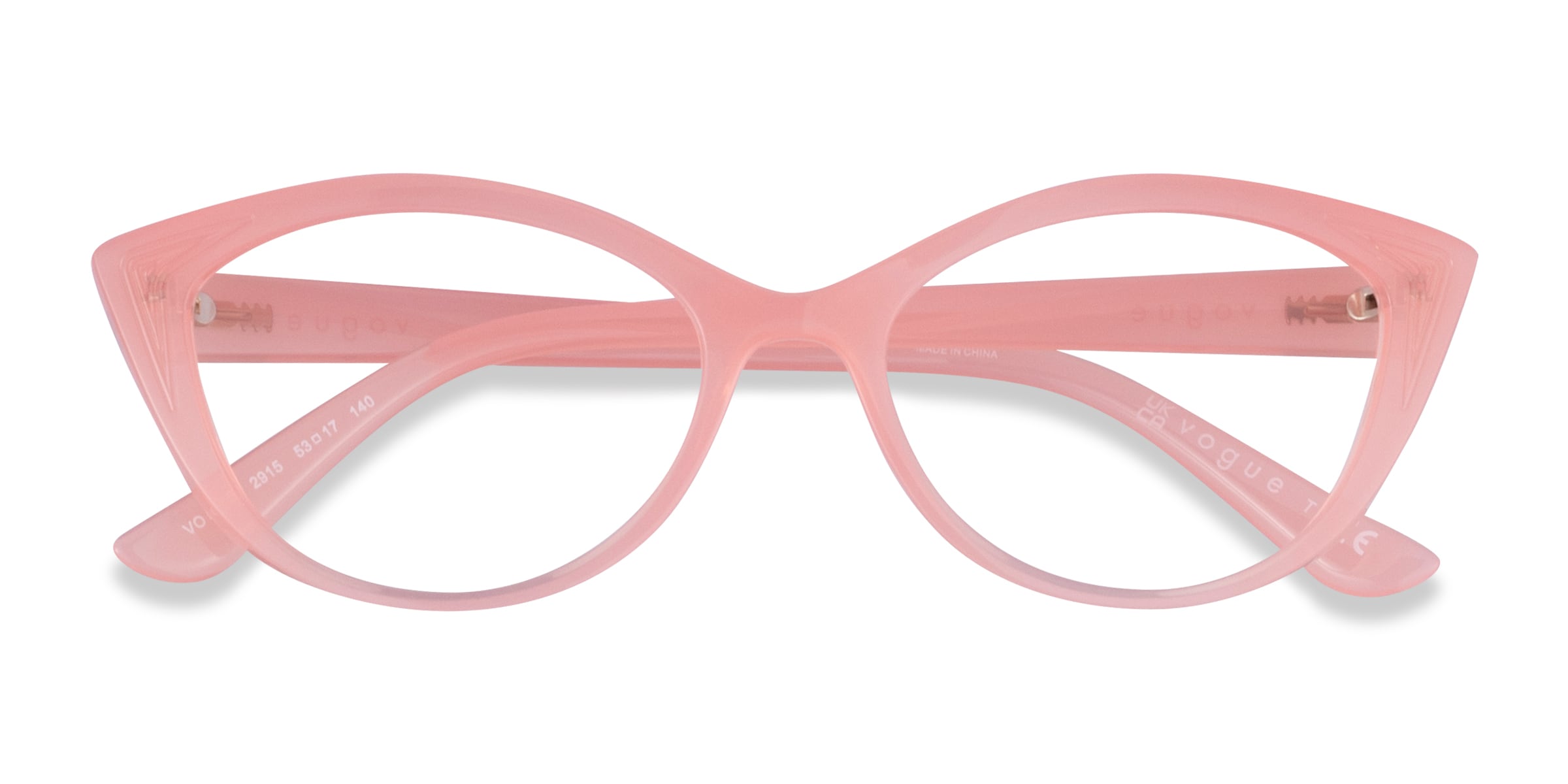 Vogue Eyewear VO5375 - Cat Eye Transparent Pink Frame Glasses For Women